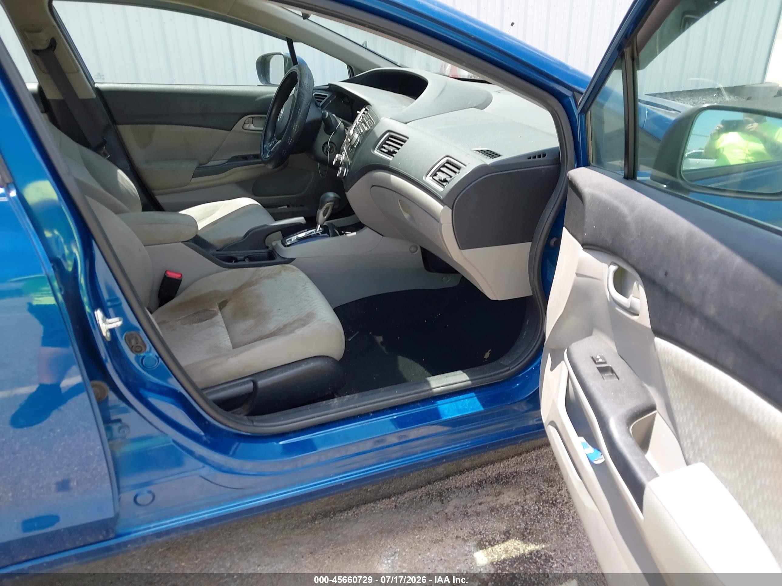 2014 Honda Civic Lx Blue vin: 2HGFB2F55EH559311