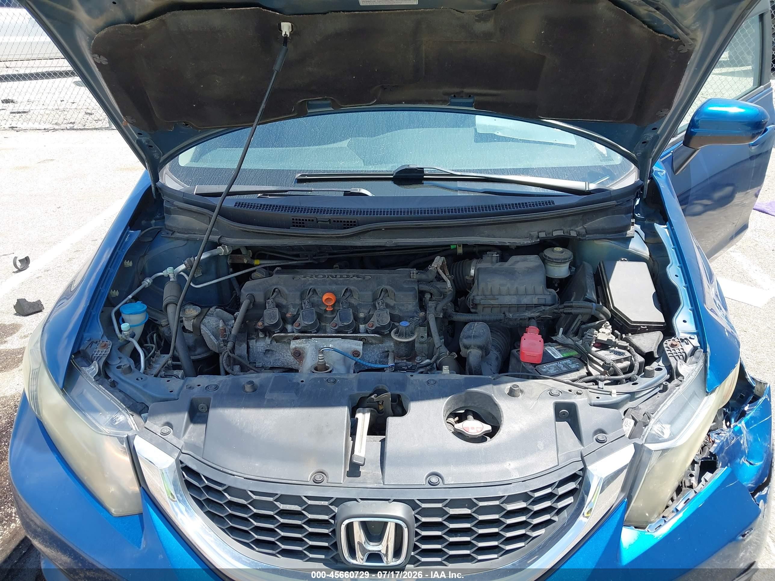 2014 Honda Civic Lx Blue vin: 2HGFB2F55EH559311