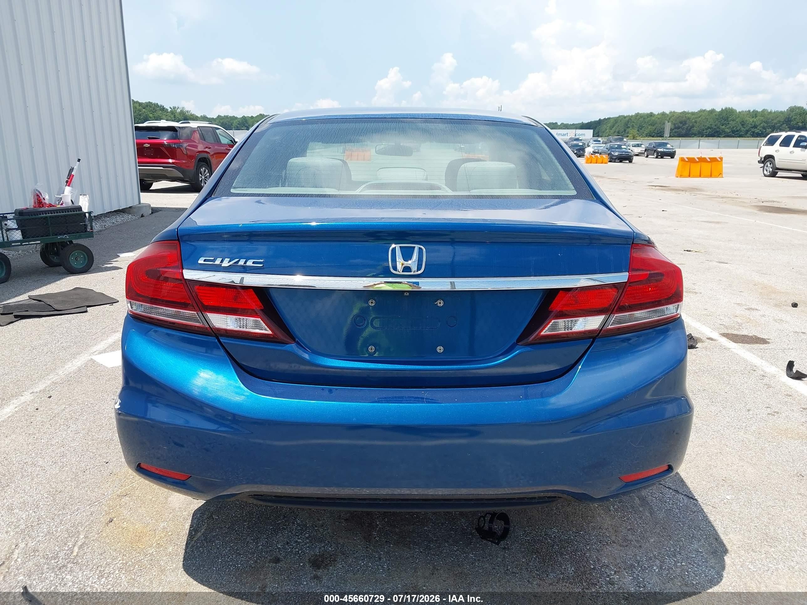2014 Honda Civic Lx Blue vin: 2HGFB2F55EH559311