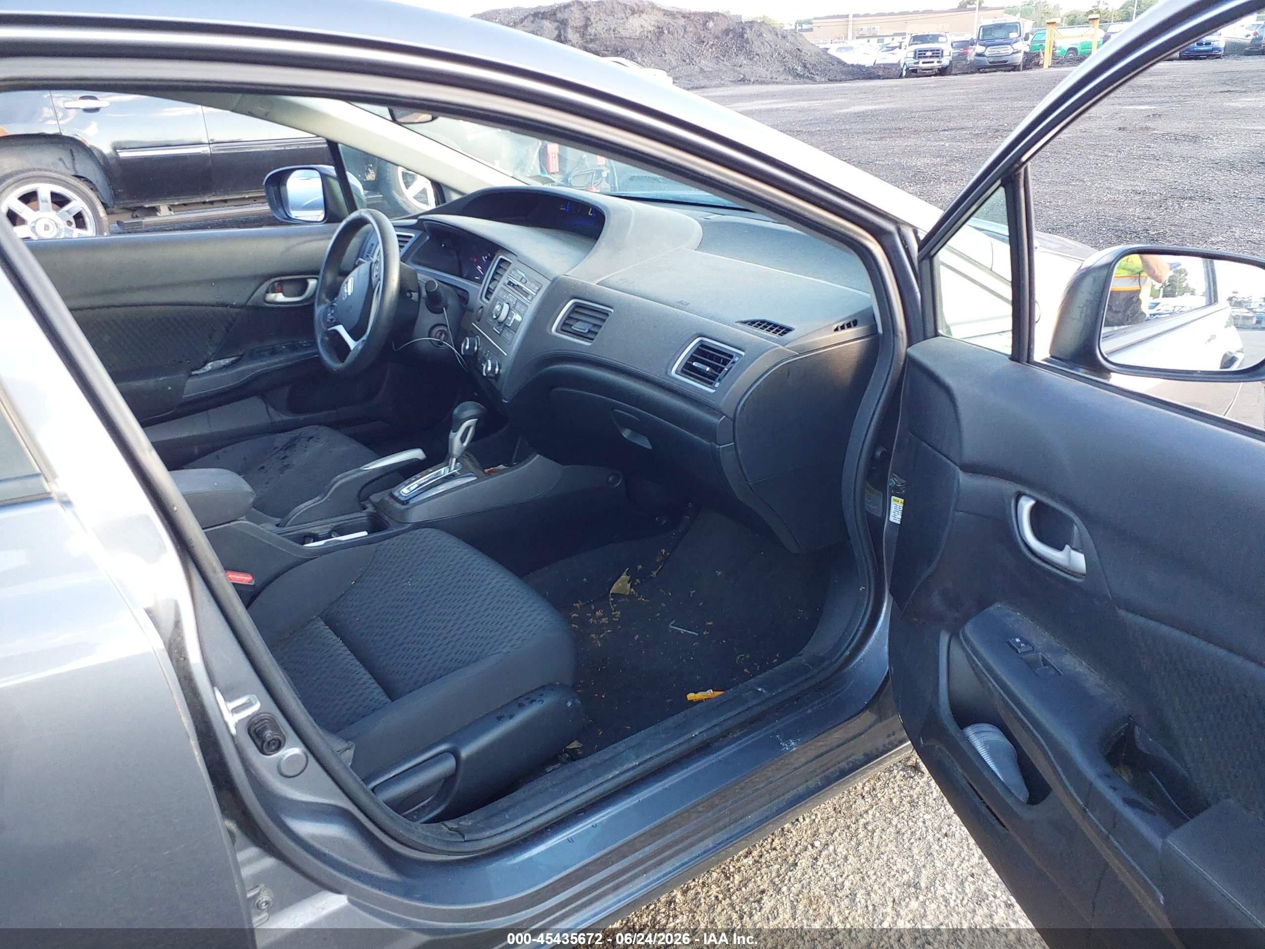 2014 Honda Civic Lx Gray vin: 2HGFB2F55EH559843