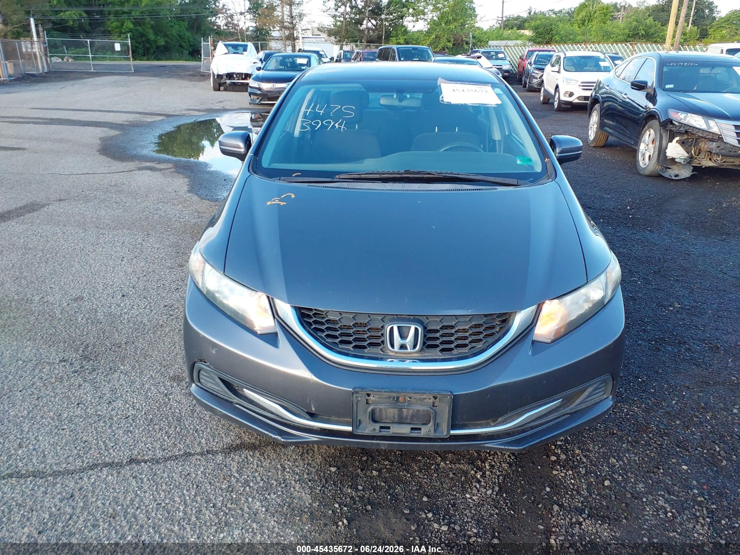 2014 Honda Civic Lx Gray vin: 2HGFB2F55EH559843