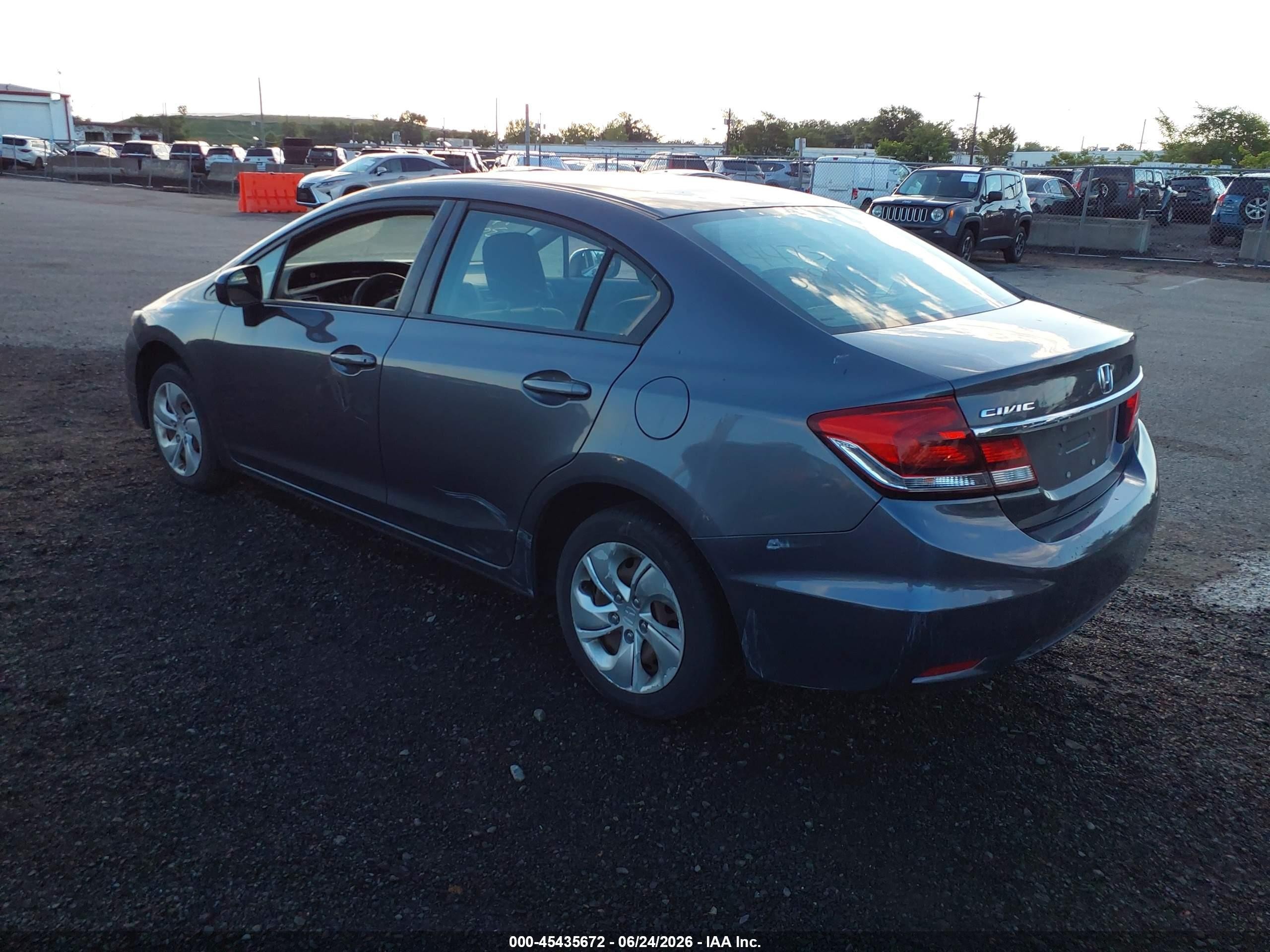 2014 Honda Civic Lx Gray vin: 2HGFB2F55EH559843
