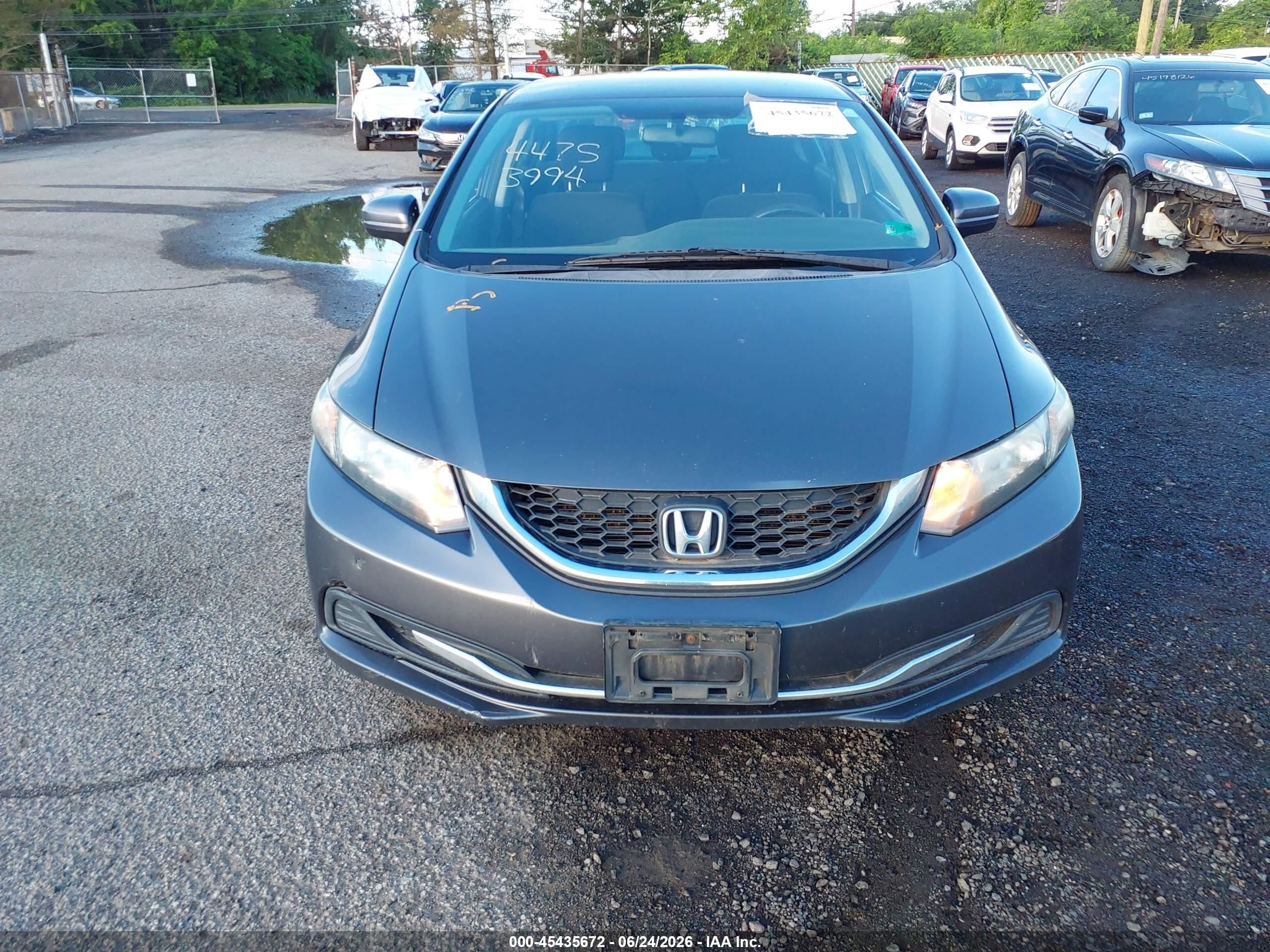 2014 Honda Civic Lx Gray vin: 2HGFB2F55EH559843