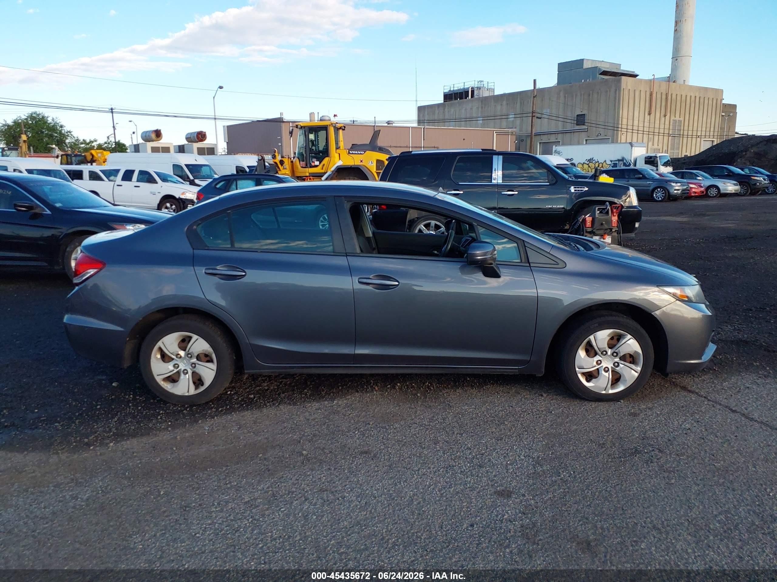 2014 Honda Civic Lx Gray vin: 2HGFB2F55EH559843