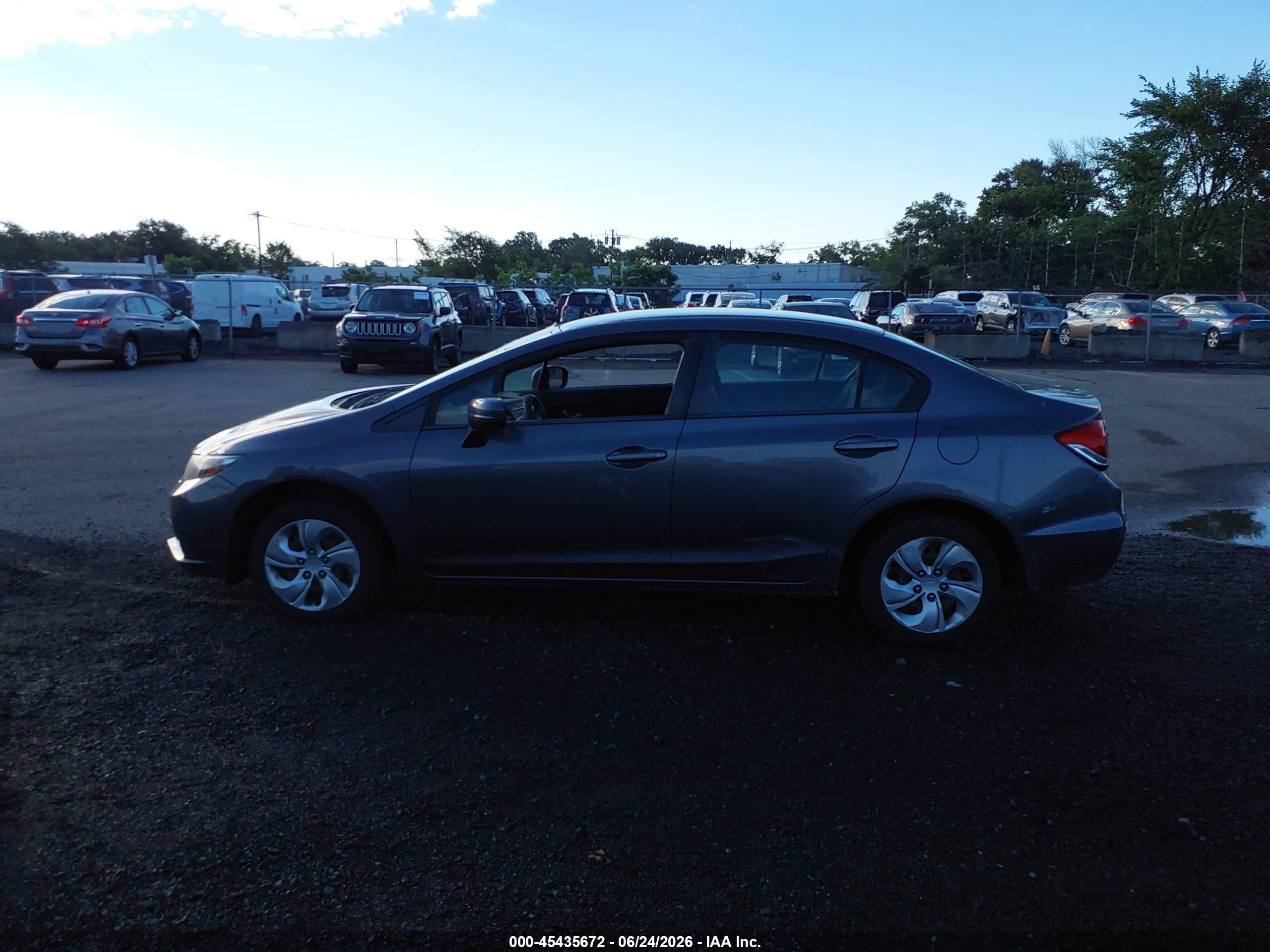 2014 Honda Civic Lx Gray vin: 2HGFB2F55EH559843