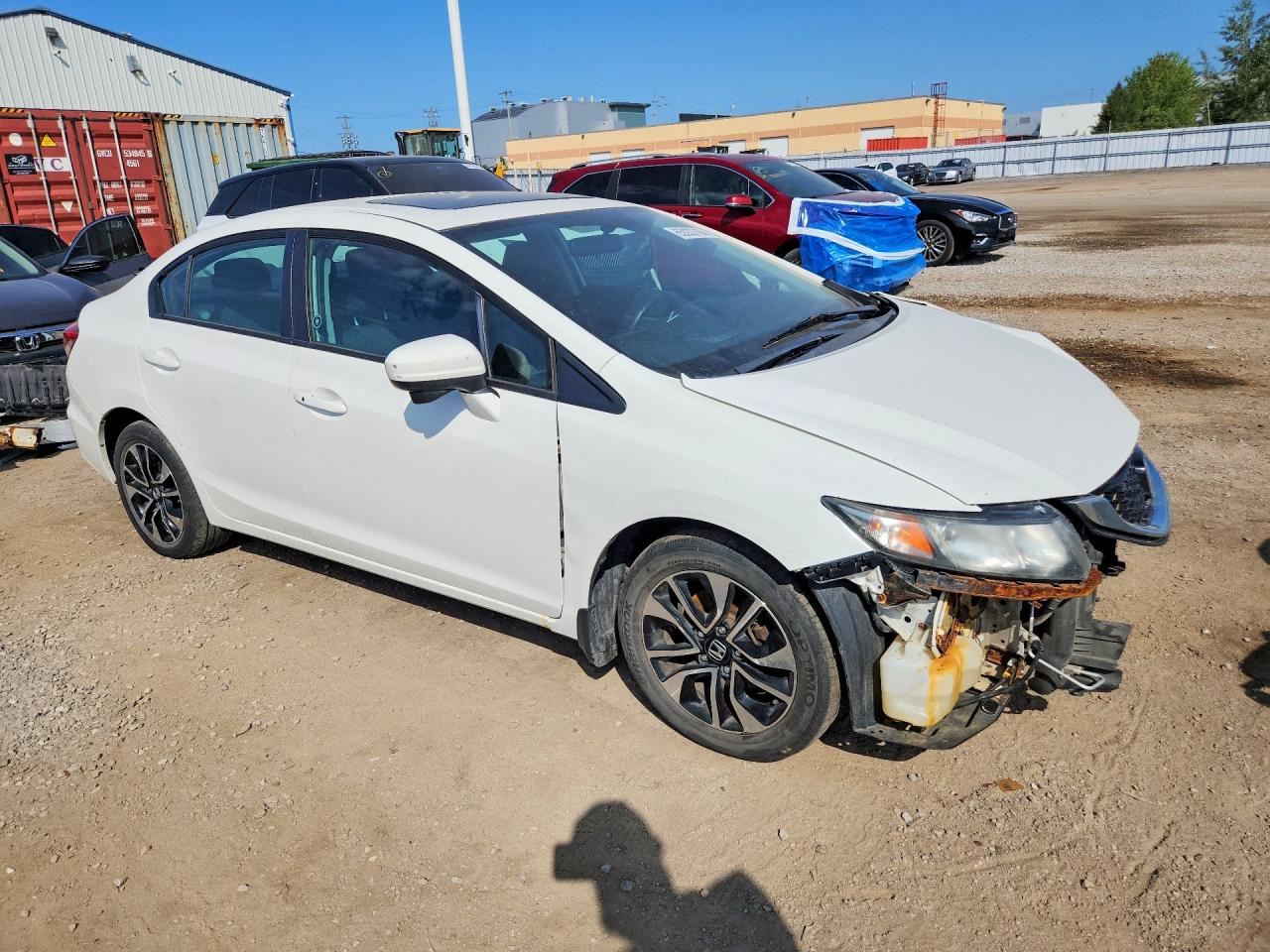 2015 Honda Civic Lx White vin: 2HGFB2F55FH034475