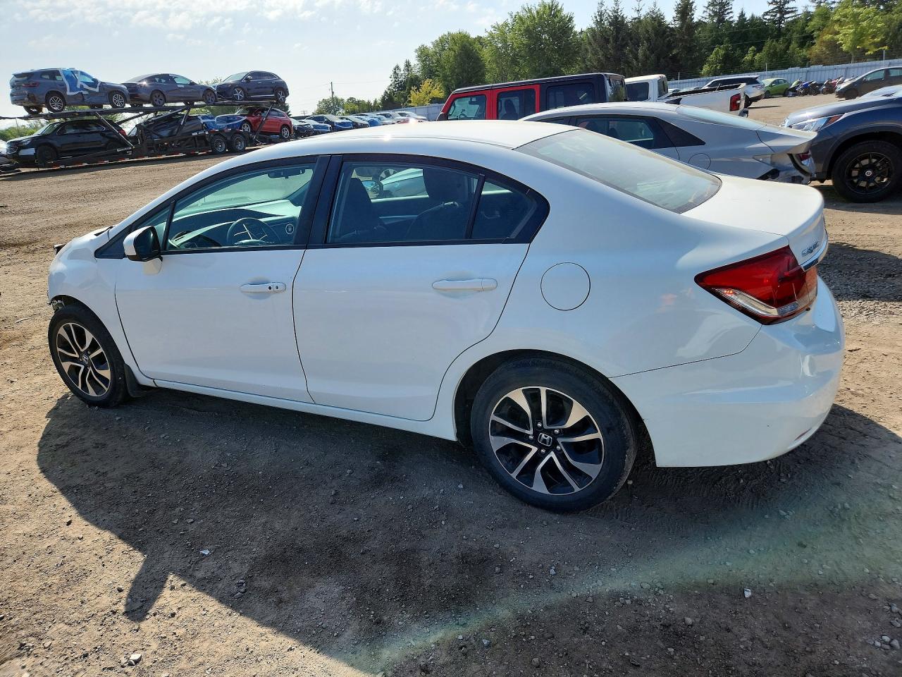 2015 Honda Civic Lx White vin: 2HGFB2F55FH034475
