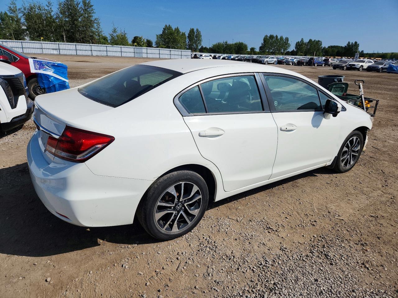 2015 Honda Civic Lx White vin: 2HGFB2F55FH034475