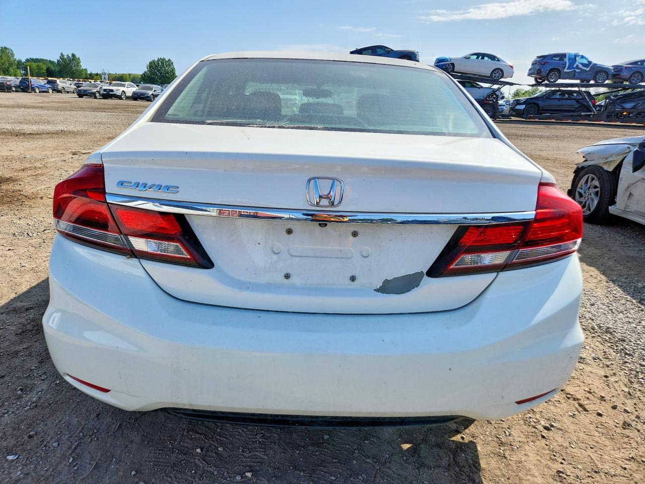 2015 Honda Civic Lx White vin: 2HGFB2F55FH034475