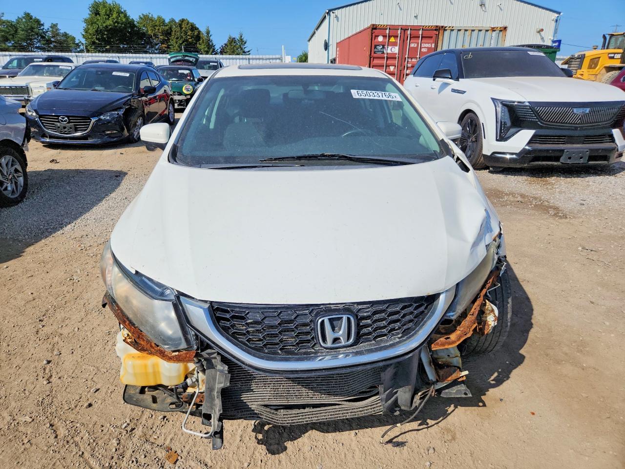 2015 Honda Civic Lx White vin: 2HGFB2F55FH034475