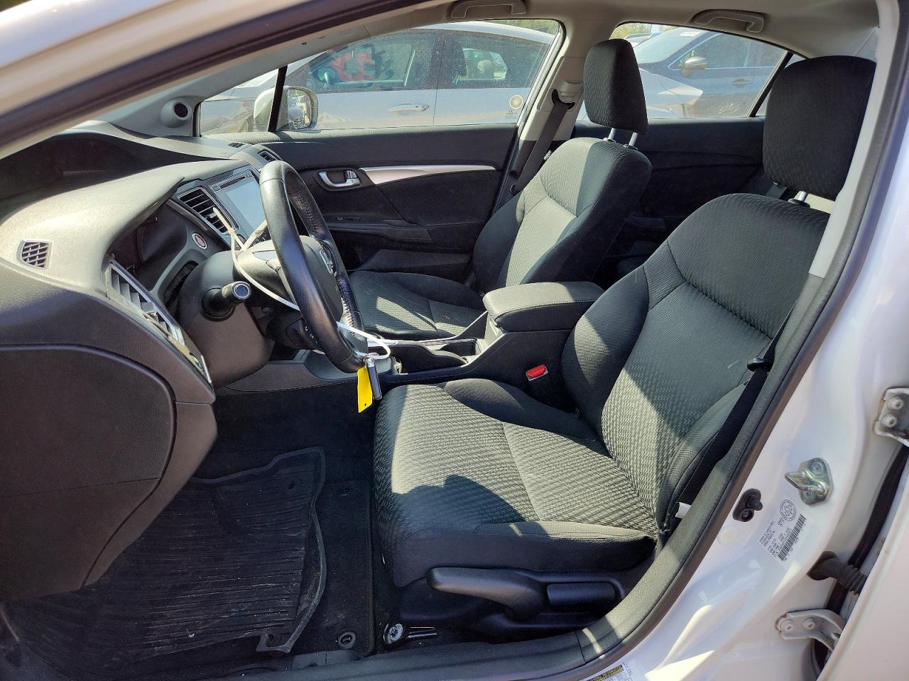 2015 Honda Civic Lx White vin: 2HGFB2F55FH034475