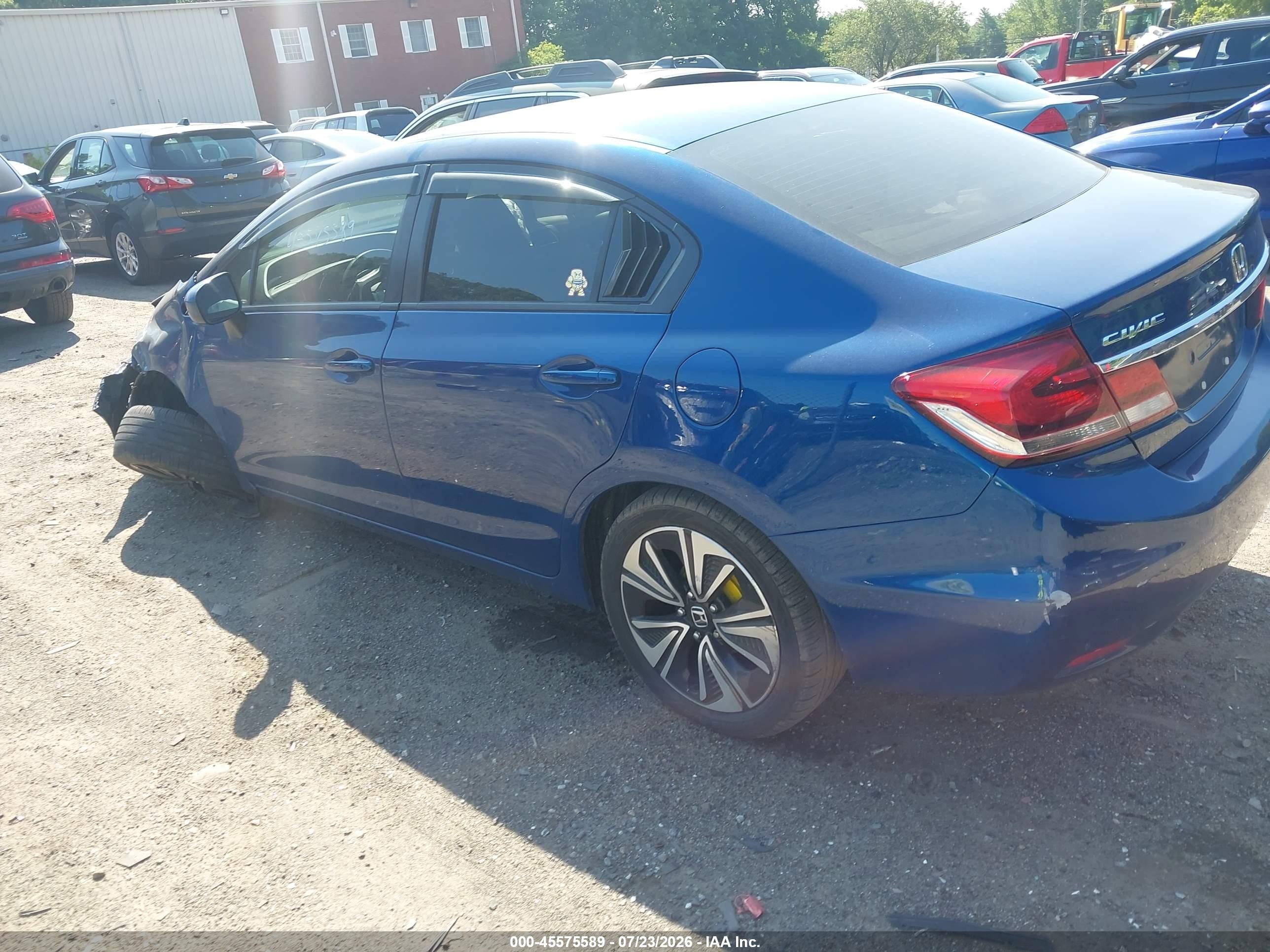 2015 Honda Civic Lx Blue vin: 2HGFB2F55FH509638