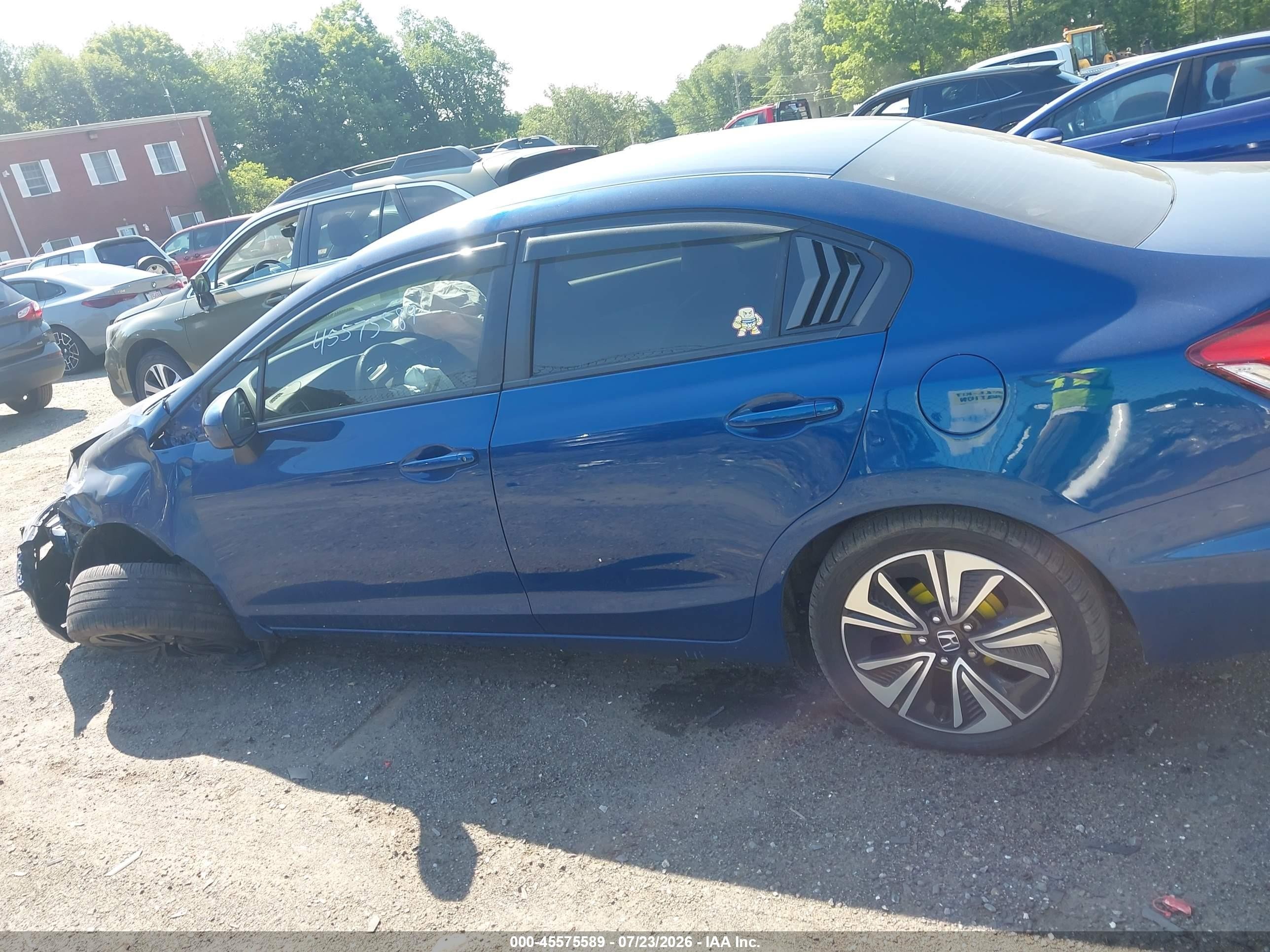2015 Honda Civic Lx Blue vin: 2HGFB2F55FH509638