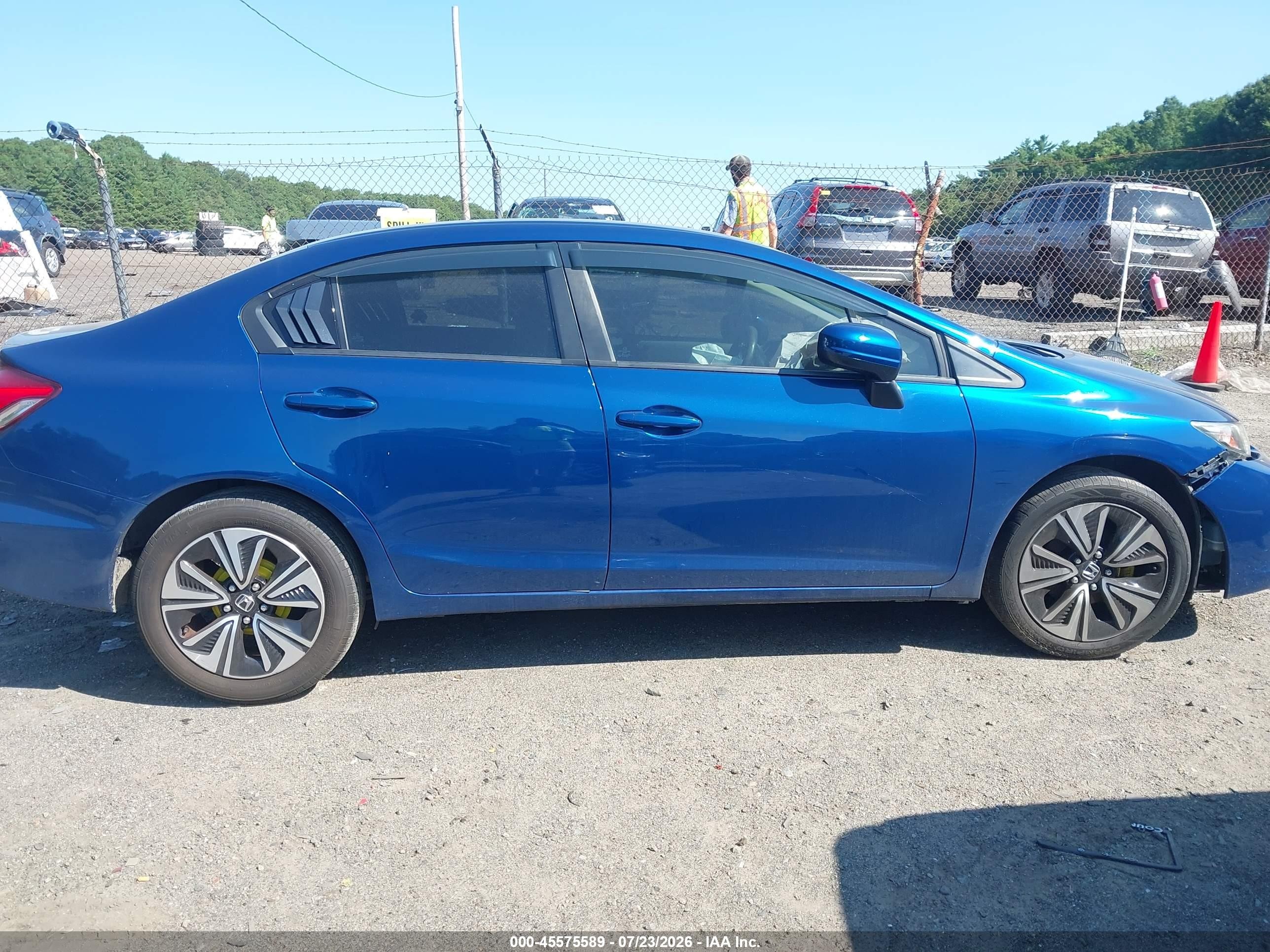 2015 Honda Civic Lx Blue vin: 2HGFB2F55FH509638