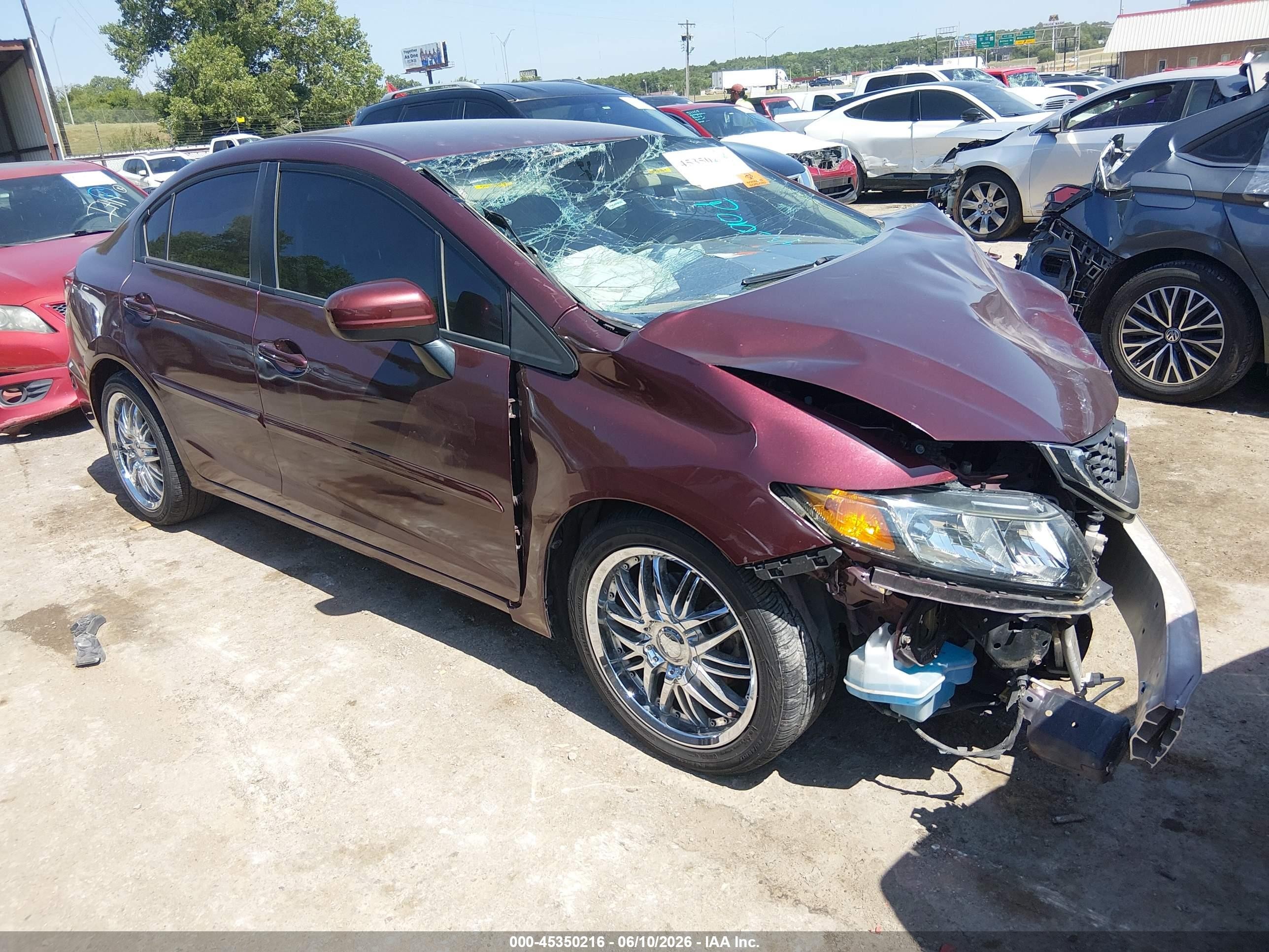2015 Honda Civic Lx Maroon vin: 2HGFB2F55FH520994