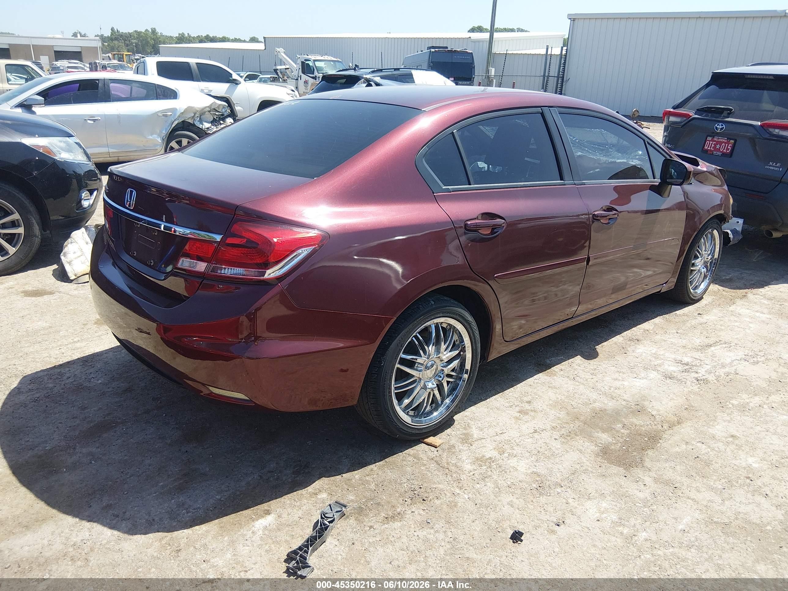 2015 Honda Civic Lx Maroon vin: 2HGFB2F55FH520994