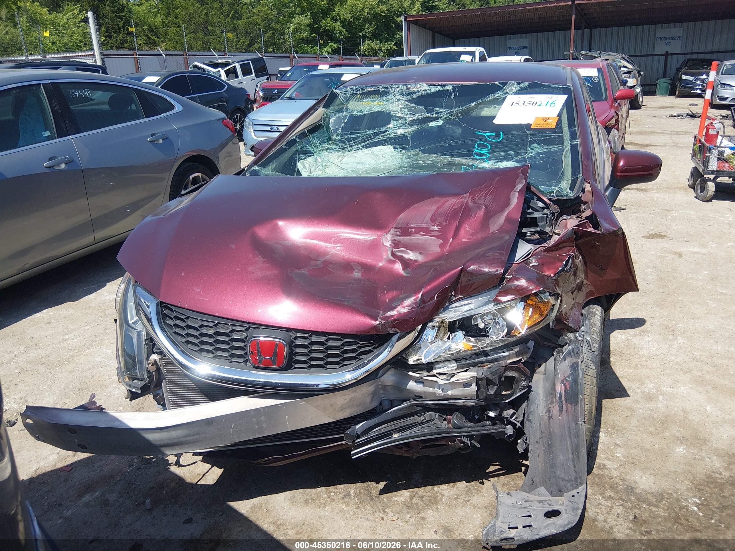 2015 Honda Civic Lx Maroon vin: 2HGFB2F55FH520994