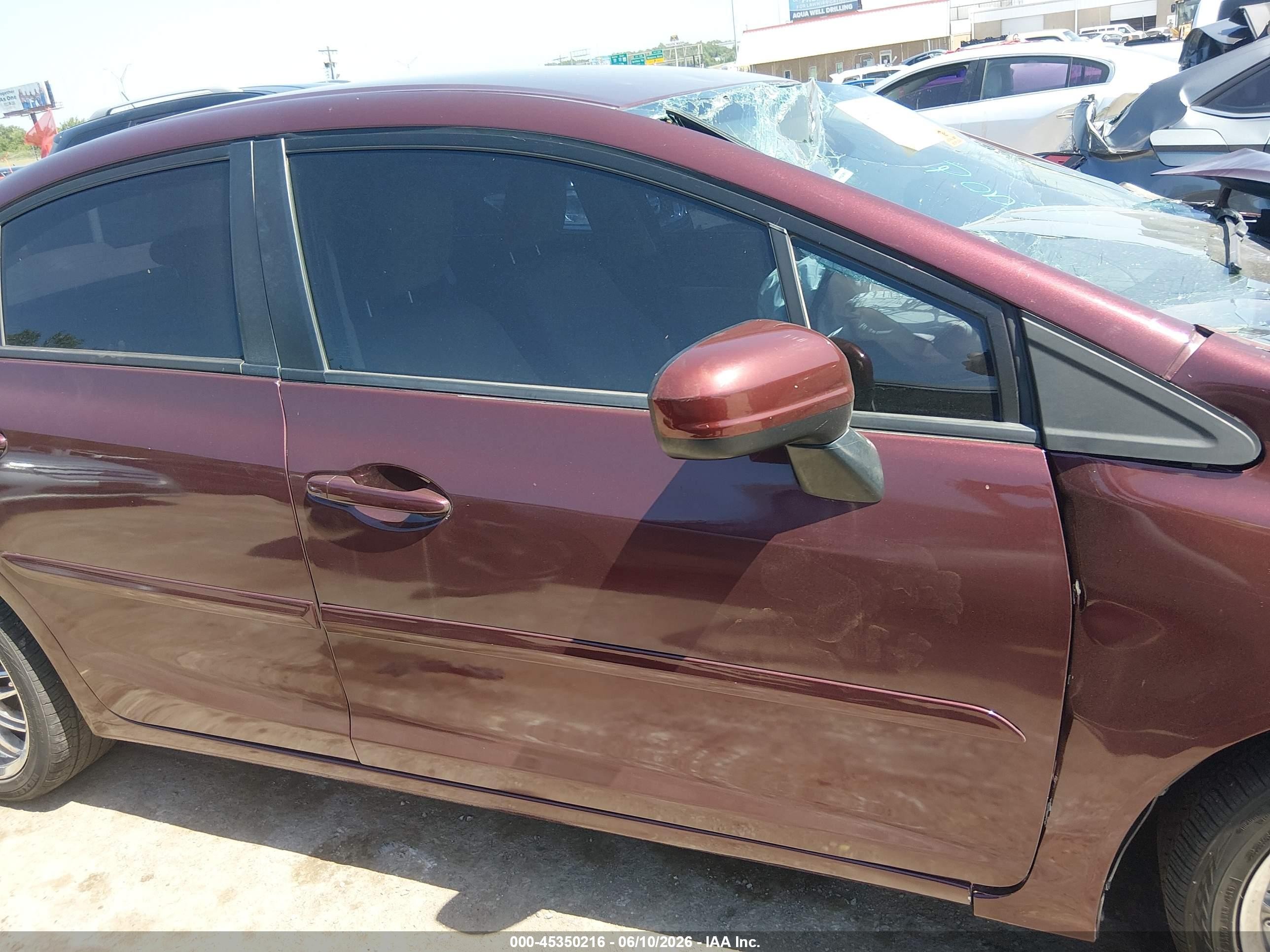 2015 Honda Civic Lx Maroon vin: 2HGFB2F55FH520994