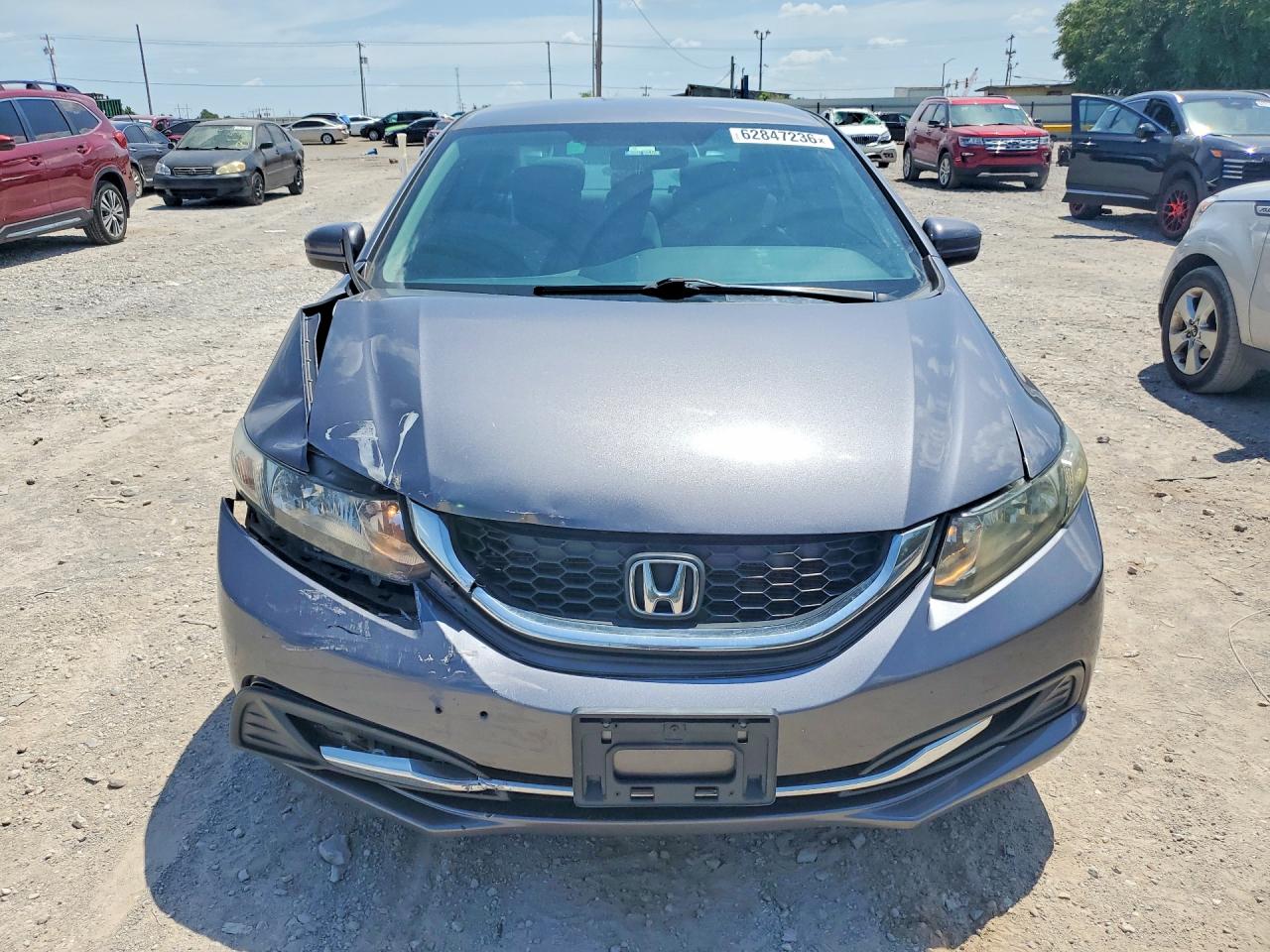 2015 Honda Civic Lx Gray vin: 2HGFB2F55FH521272