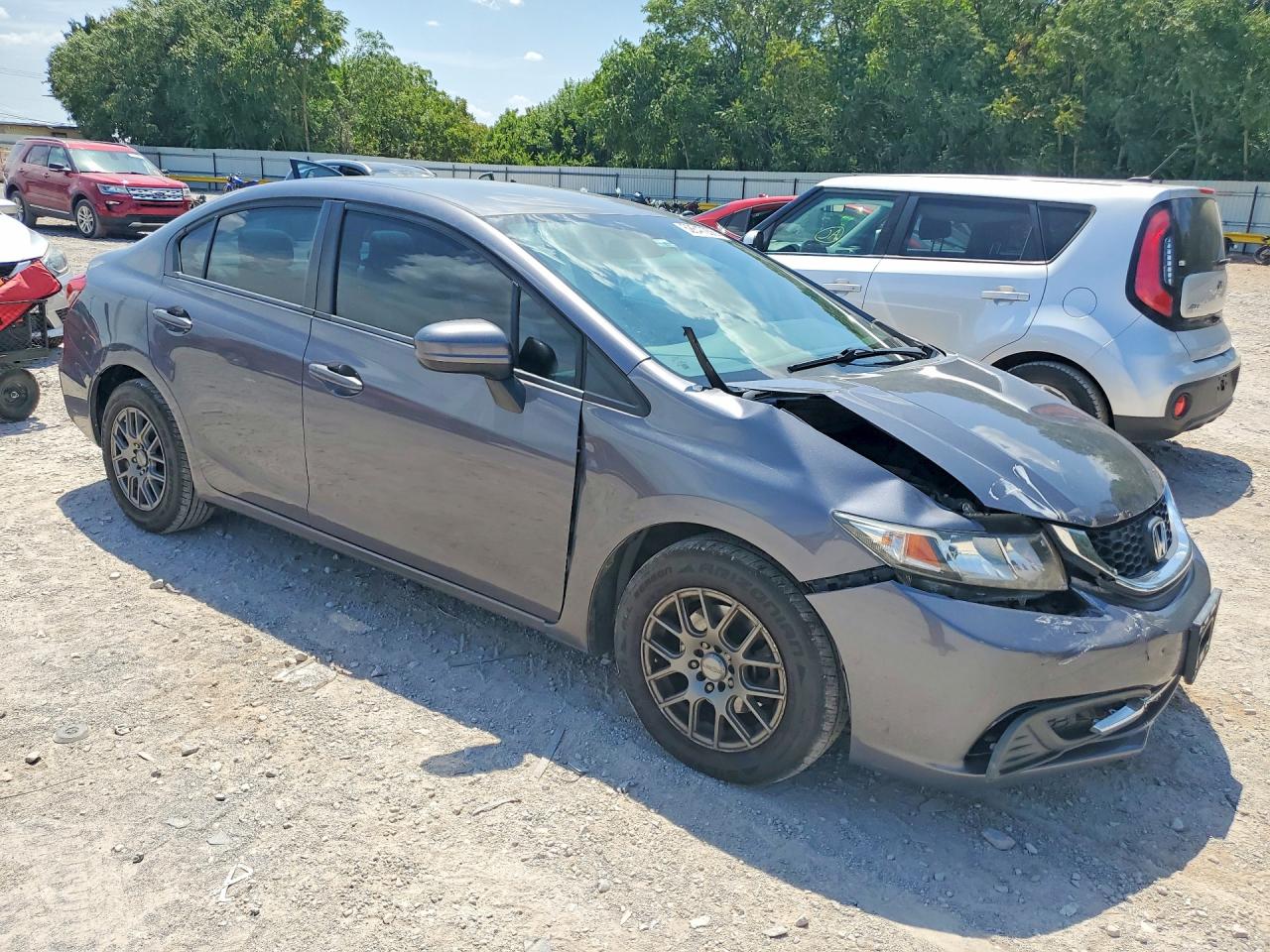 2015 Honda Civic Lx Gray vin: 2HGFB2F55FH521272