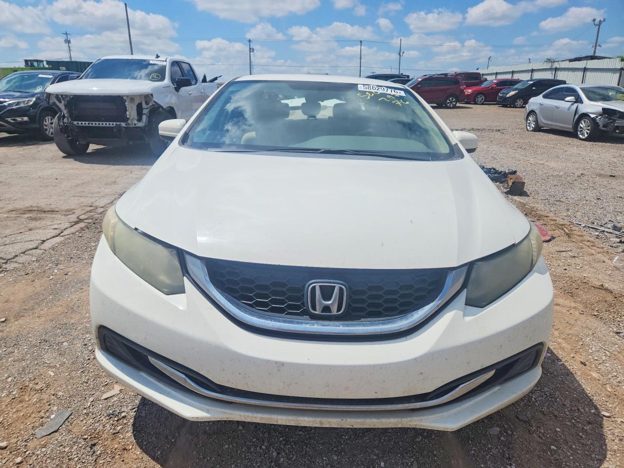 2015 Honda Civic Lx White vin: 2HGFB2F55FH524656