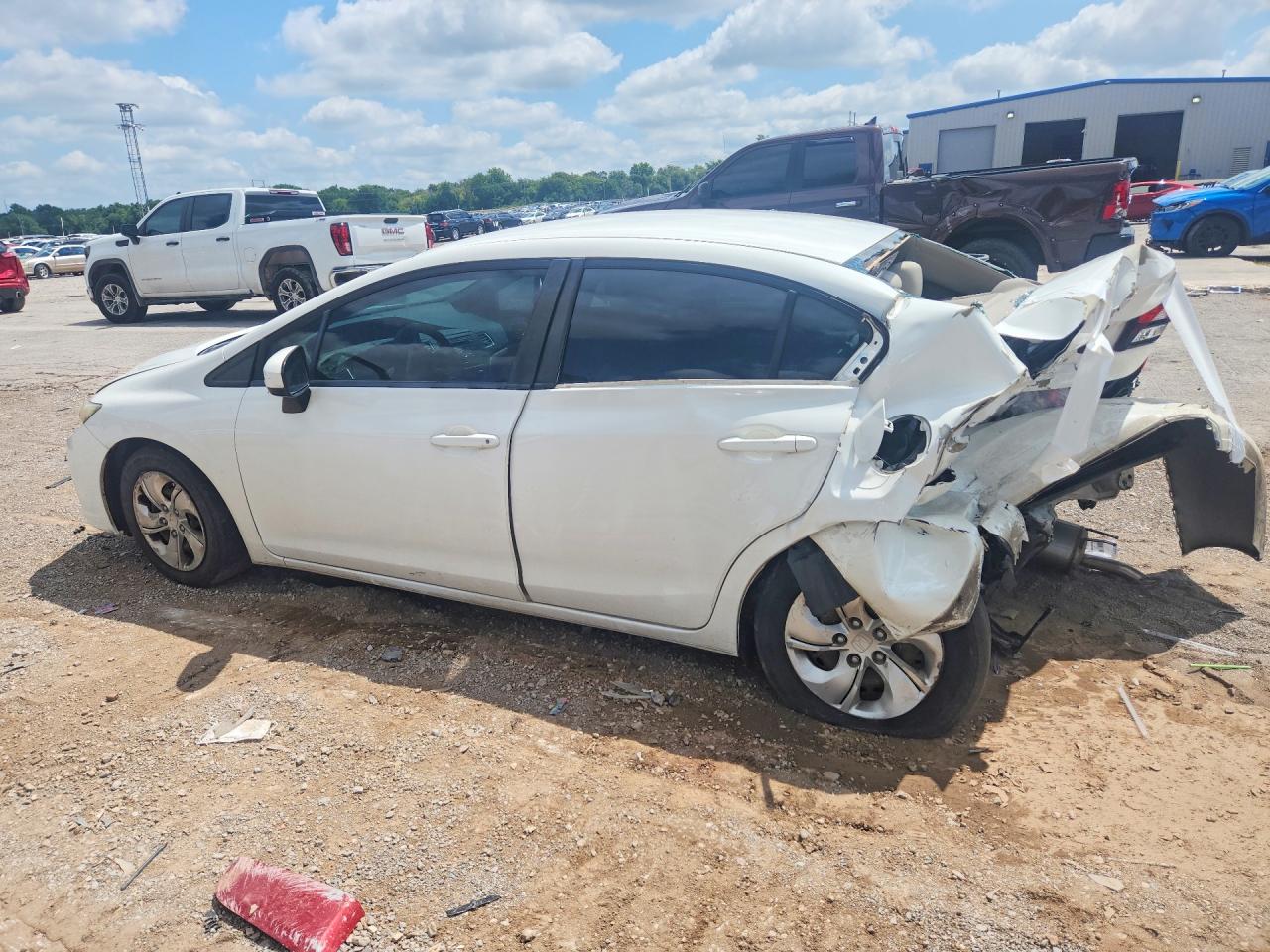 2015 Honda Civic Lx White vin: 2HGFB2F55FH524656