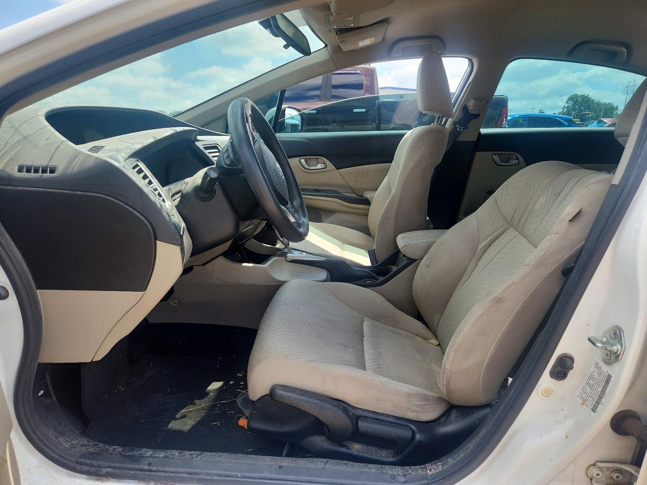 2015 Honda Civic Lx White vin: 2HGFB2F55FH524656
