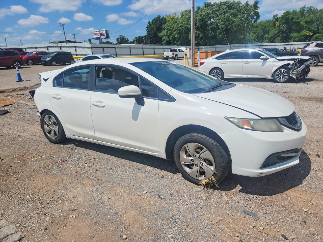2015 Honda Civic Lx White vin: 2HGFB2F55FH524656