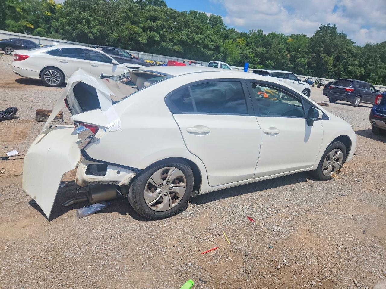 2015 Honda Civic Lx White vin: 2HGFB2F55FH524656