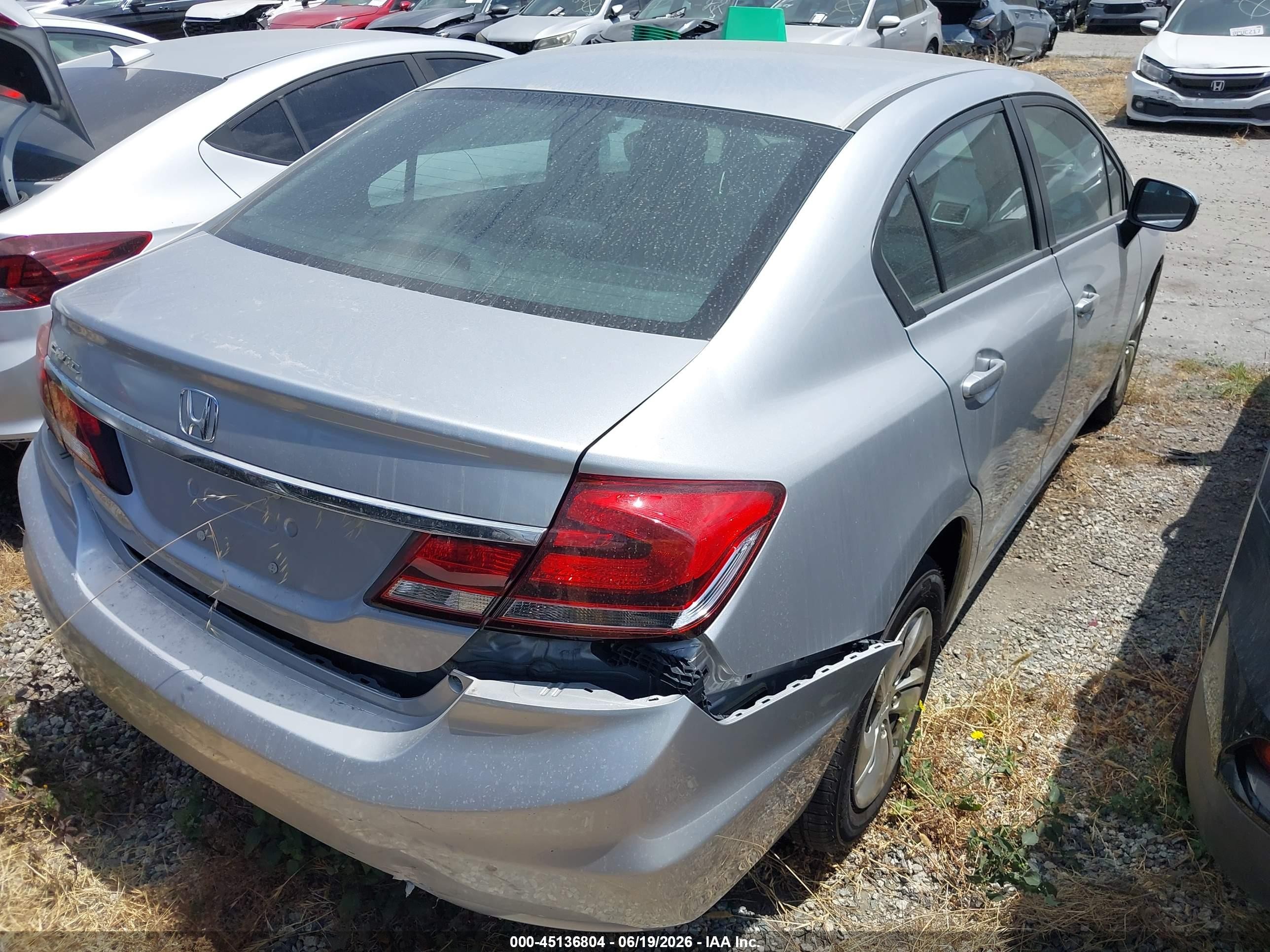 2015 Honda Civic Lx Silver vin: 2HGFB2F55FH525841