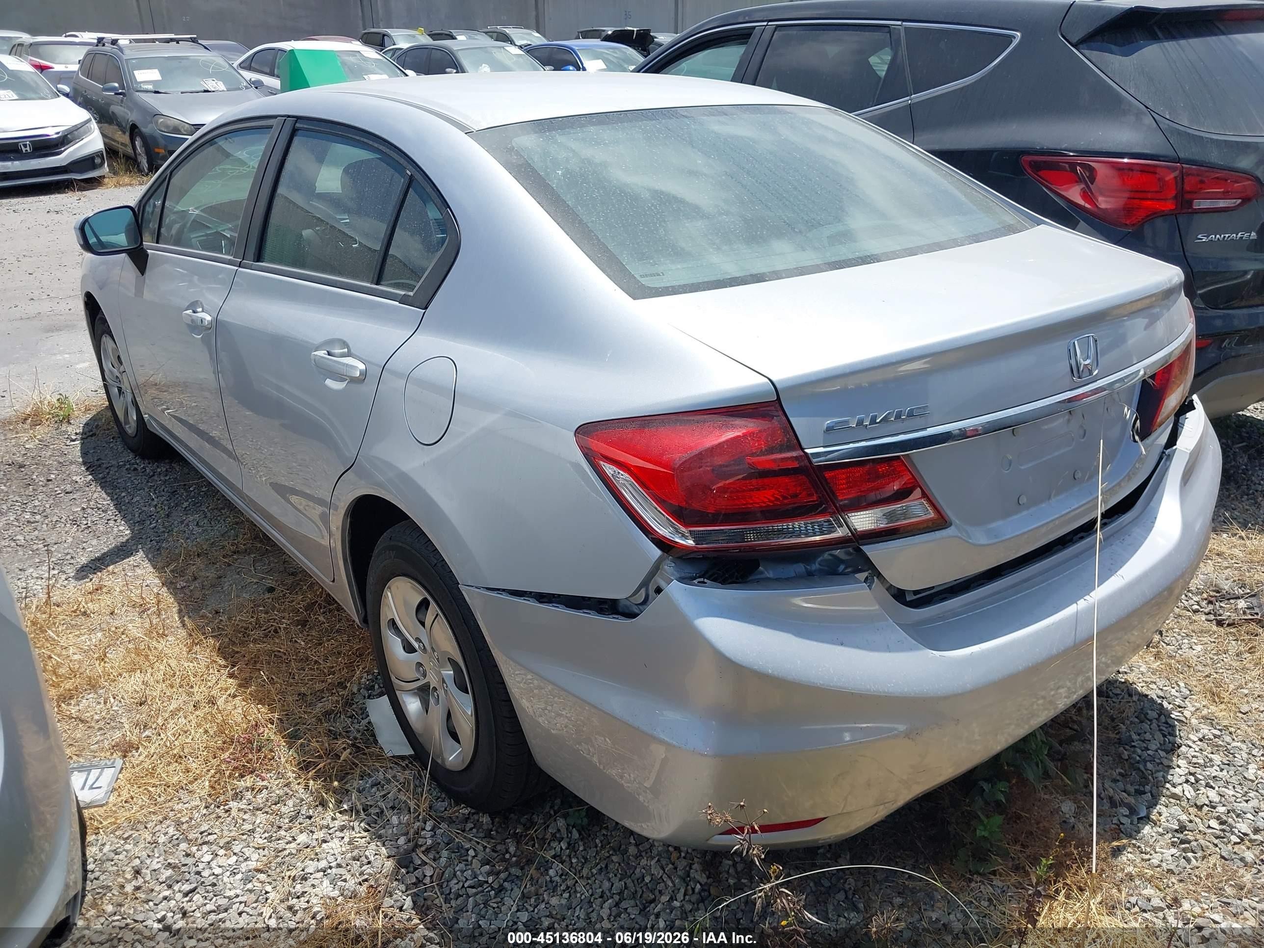 2015 Honda Civic Lx Silver vin: 2HGFB2F55FH525841