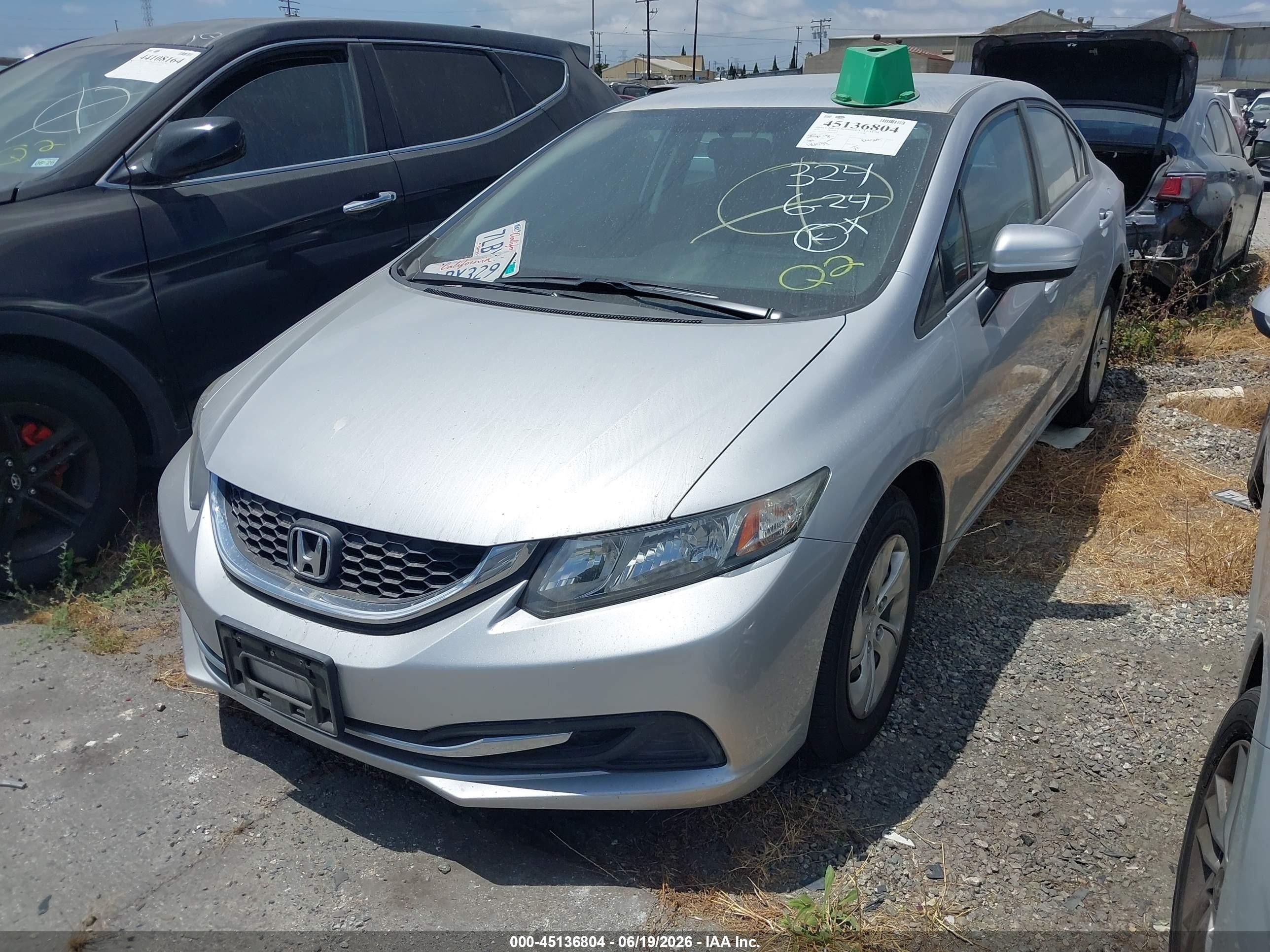 2015 Honda Civic Lx Silver vin: 2HGFB2F55FH525841
