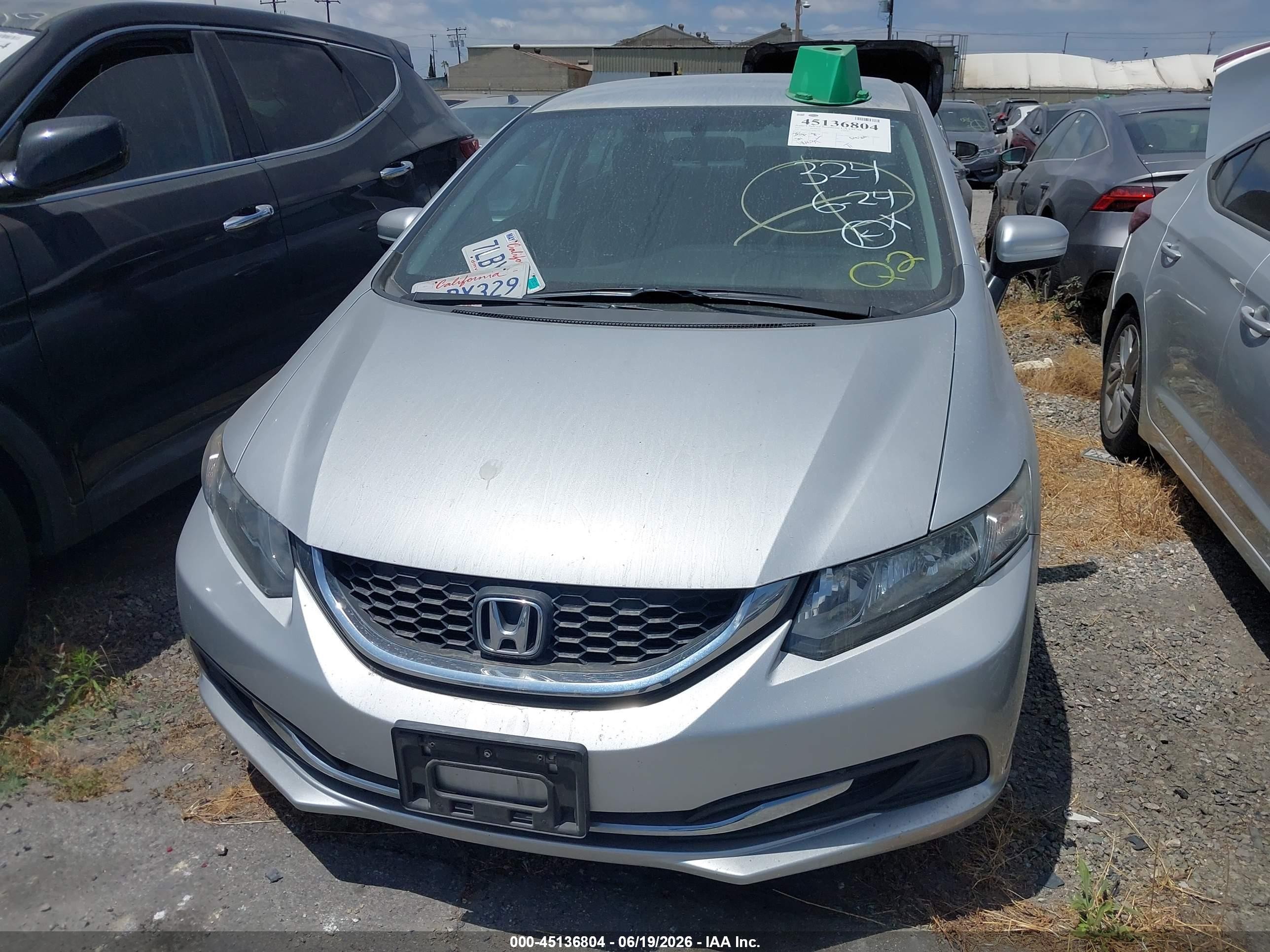2015 Honda Civic Lx Silver vin: 2HGFB2F55FH525841