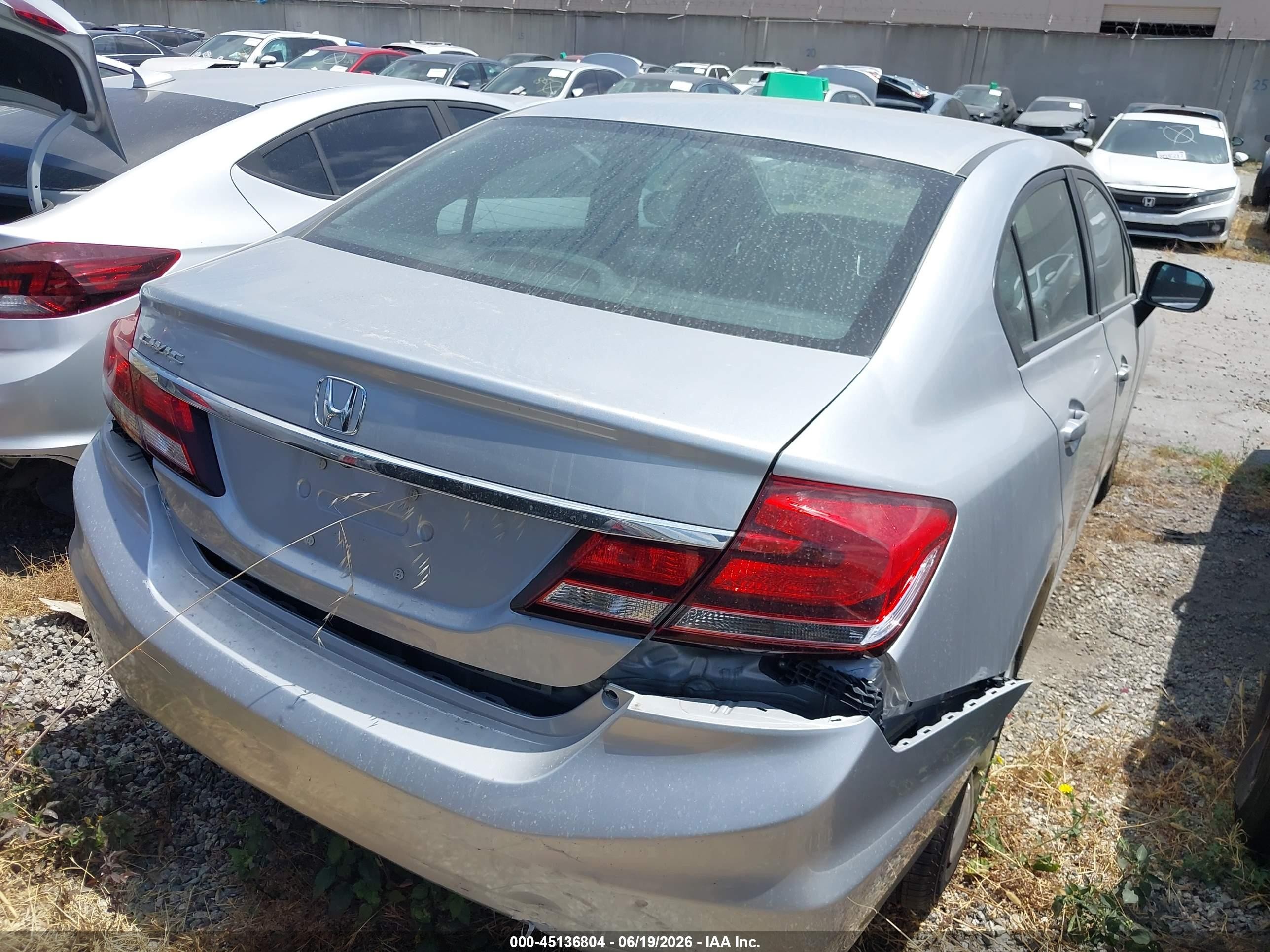 2015 Honda Civic Lx Silver vin: 2HGFB2F55FH525841