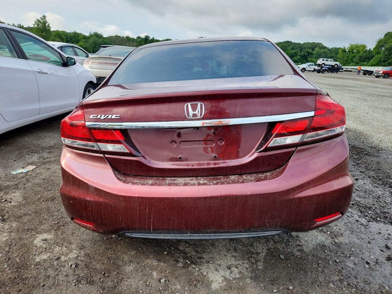 2015 Honda Civic Lx Burgundy vin: 2HGFB2F55FH528867