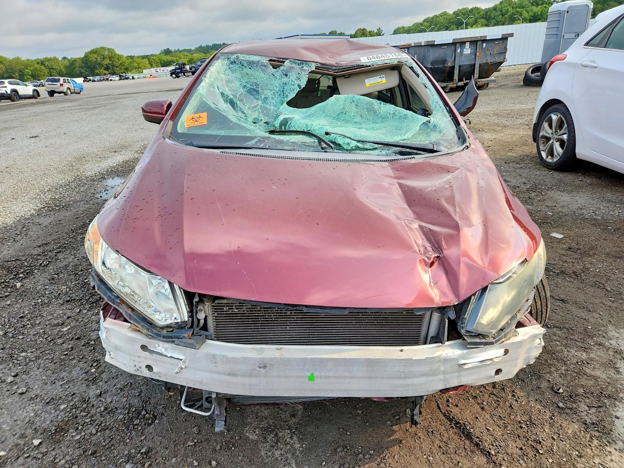 2015 Honda Civic Lx Burgundy vin: 2HGFB2F55FH528867