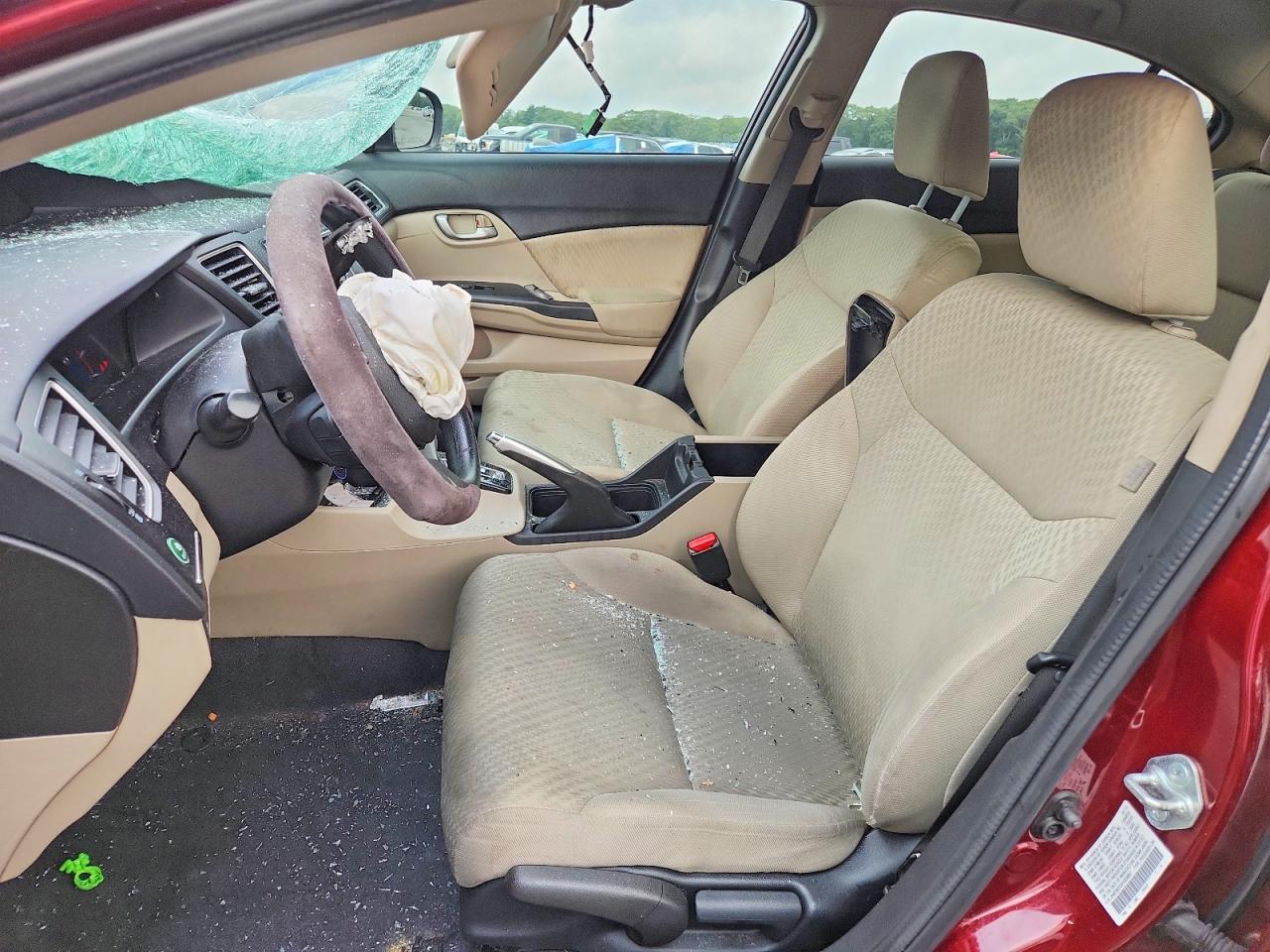 2015 Honda Civic Lx Burgundy vin: 2HGFB2F55FH528867