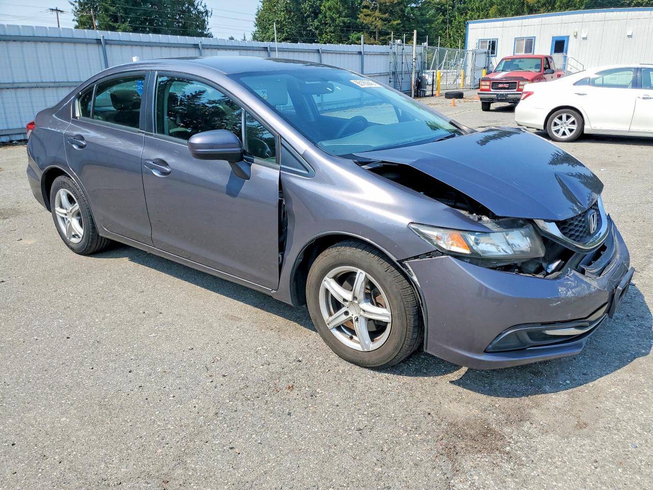 2015 Honda Civic Lx Gray vin: 2HGFB2F55FH529677
