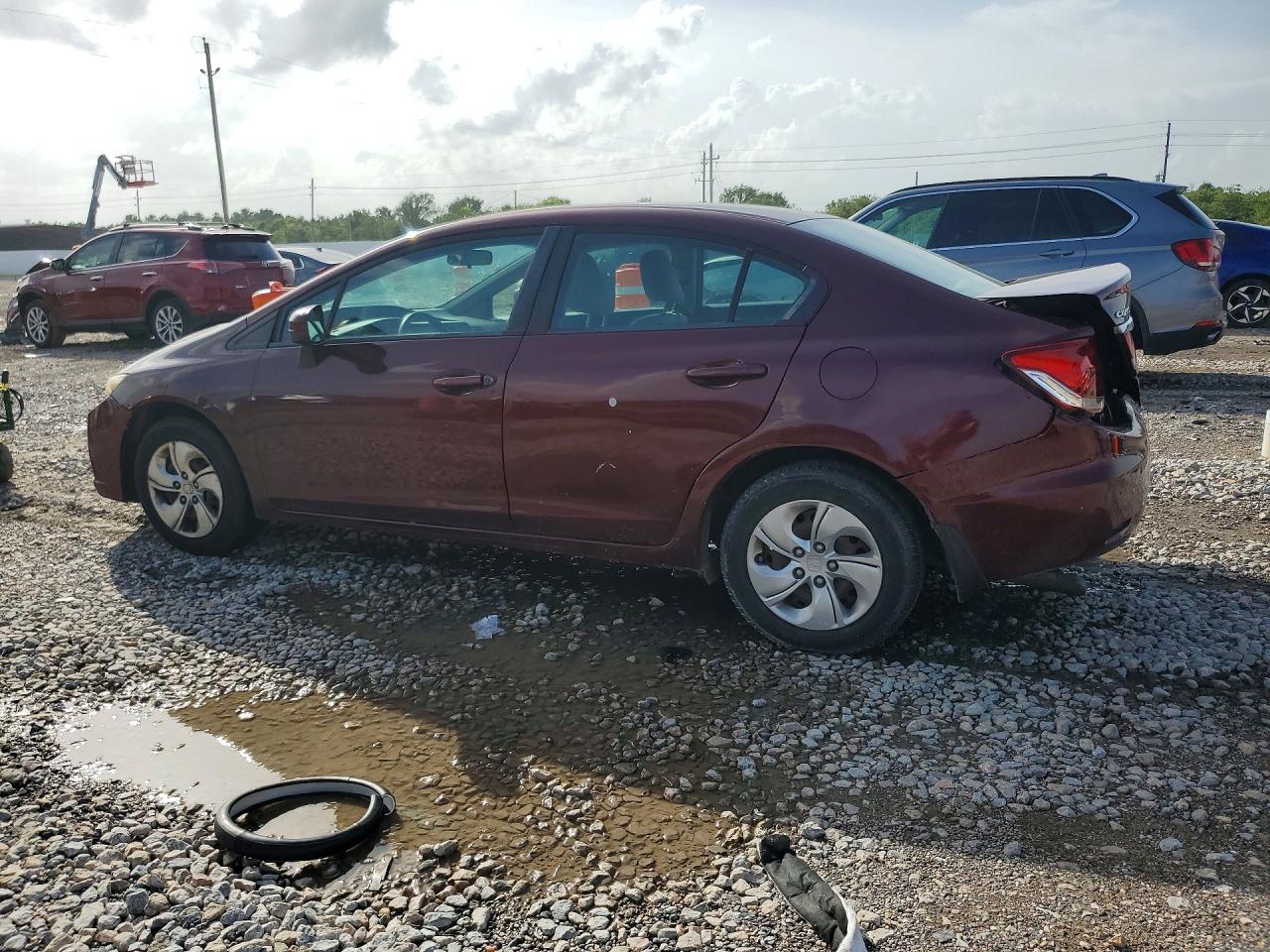 2015 Honda Civic Lx Red vin: 2HGFB2F55FH545023
