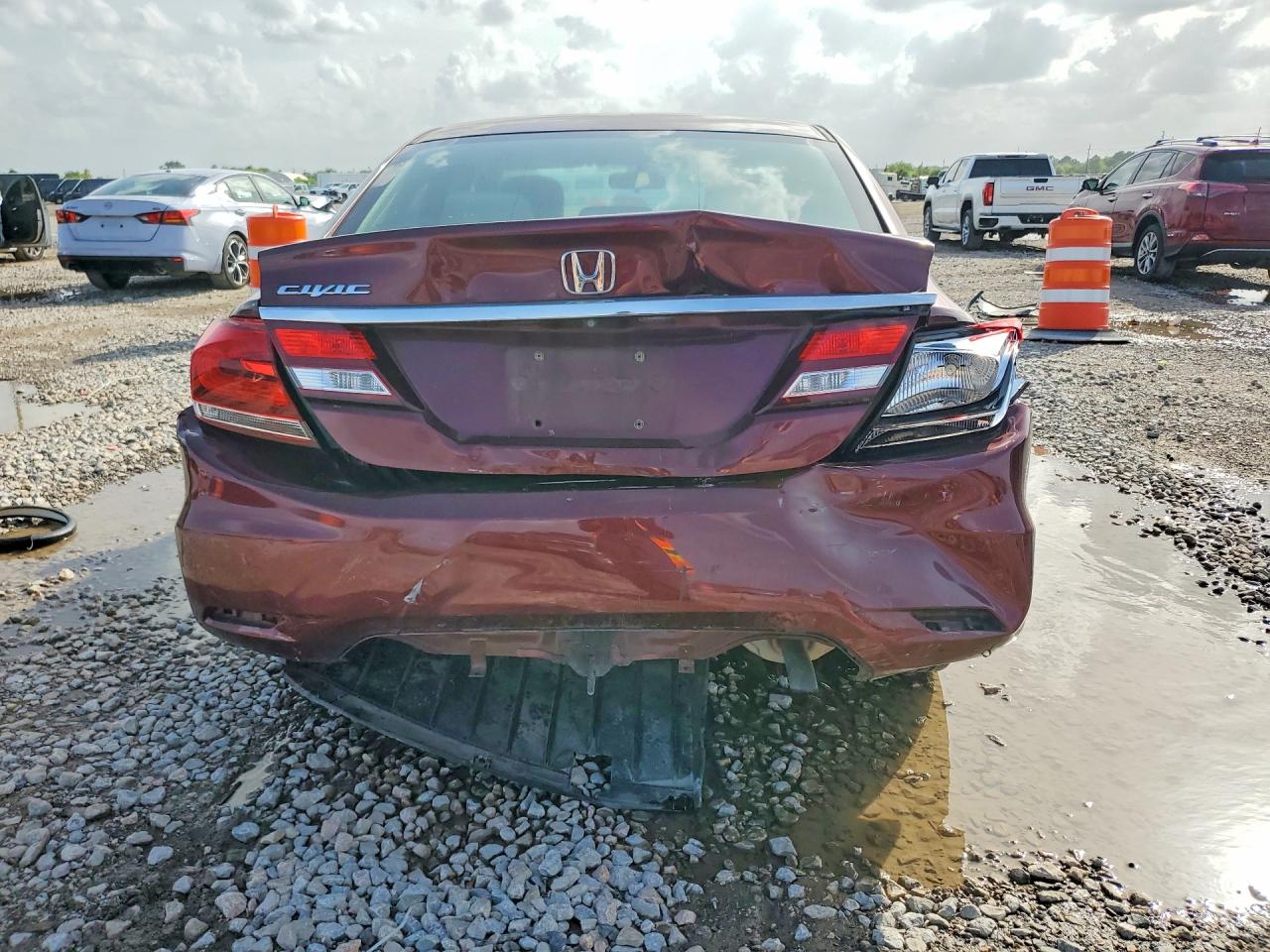 2015 Honda Civic Lx Red vin: 2HGFB2F55FH545023