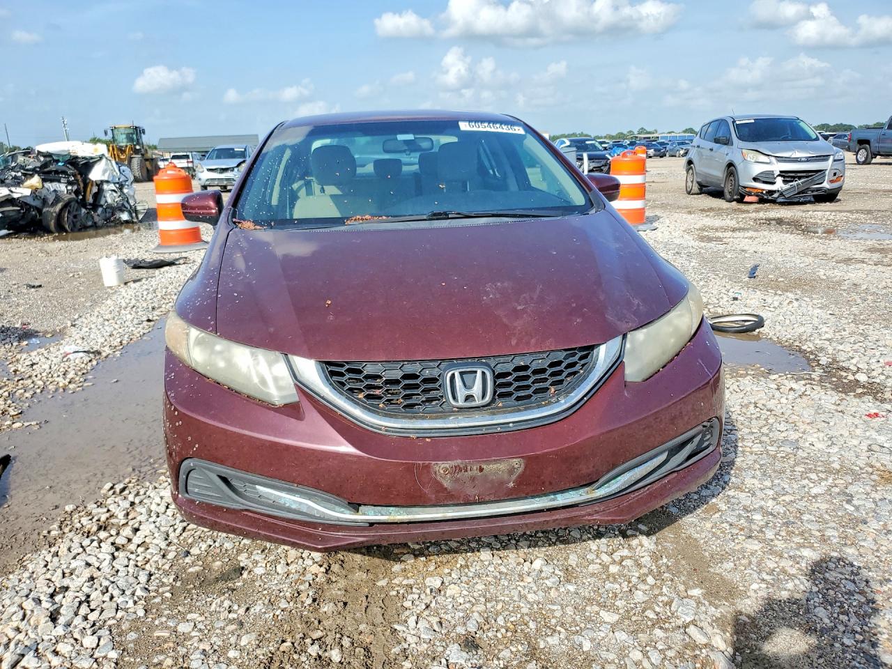 2015 Honda Civic Lx Red vin: 2HGFB2F55FH545023