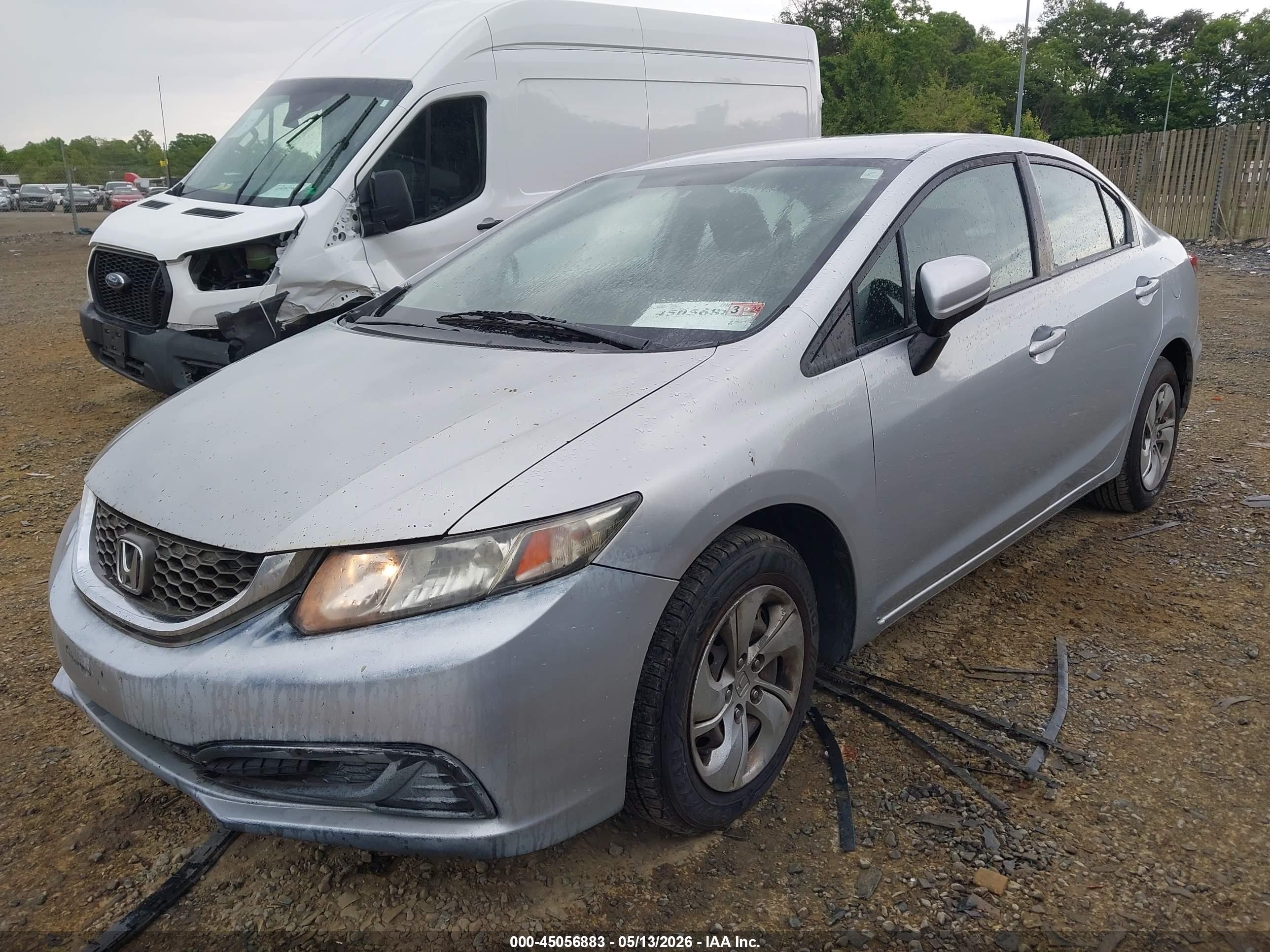 2015 Honda Civic Lx Серебряный vin: 2HGFB2F55FH545569