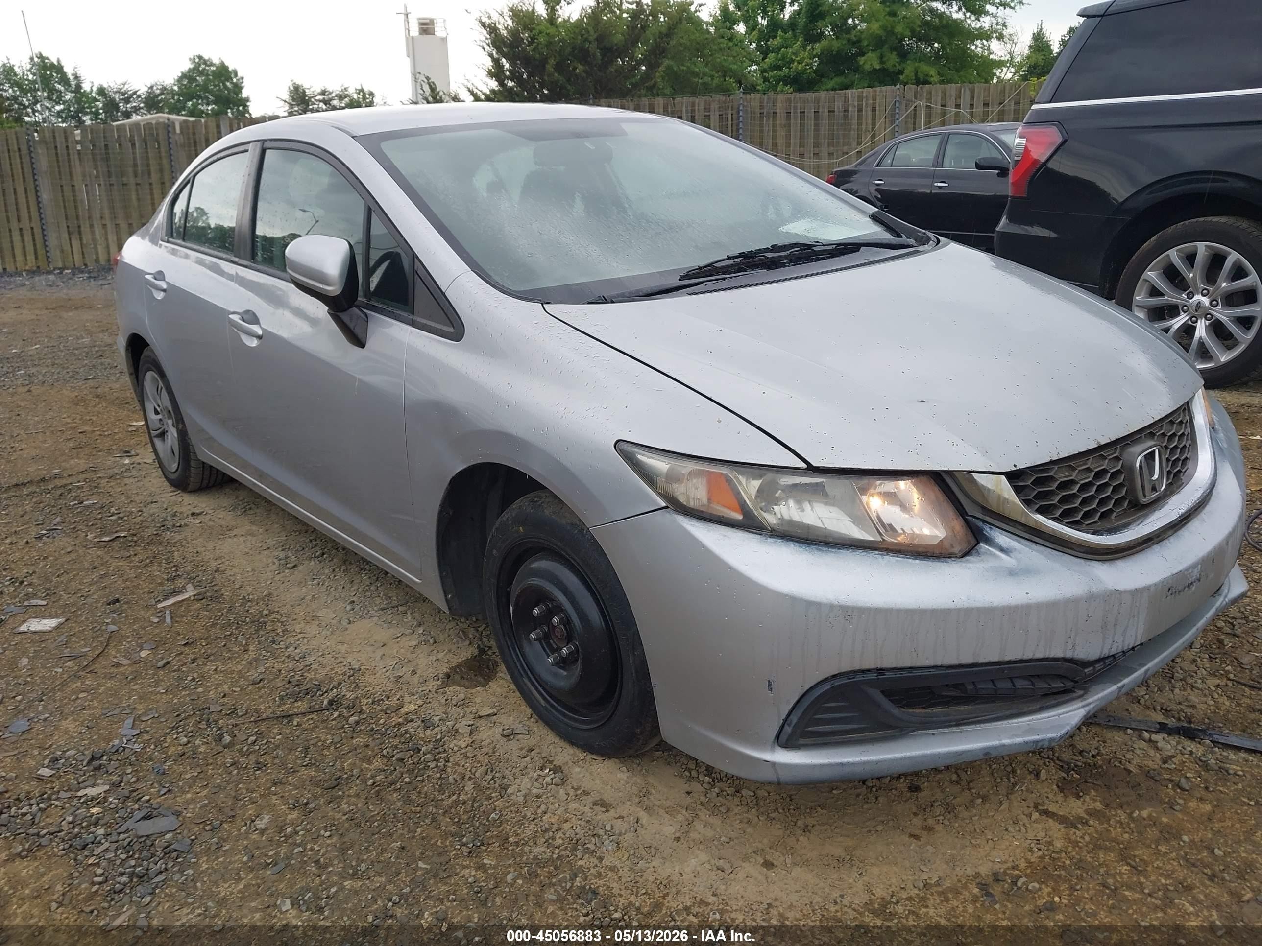 2015 Honda Civic Lx Серебряный vin: 2HGFB2F55FH545569
