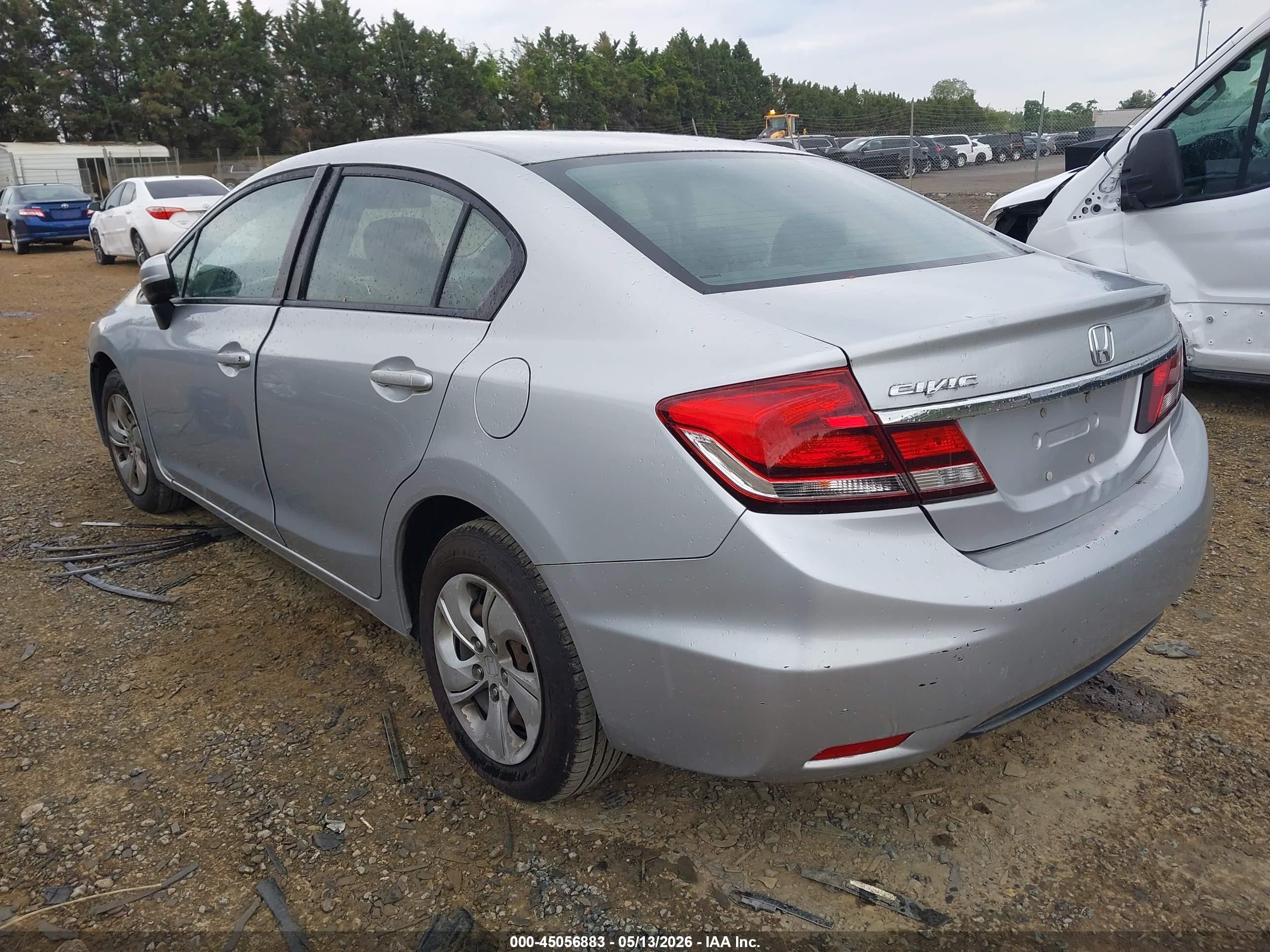 2015 Honda Civic Lx Серебряный vin: 2HGFB2F55FH545569