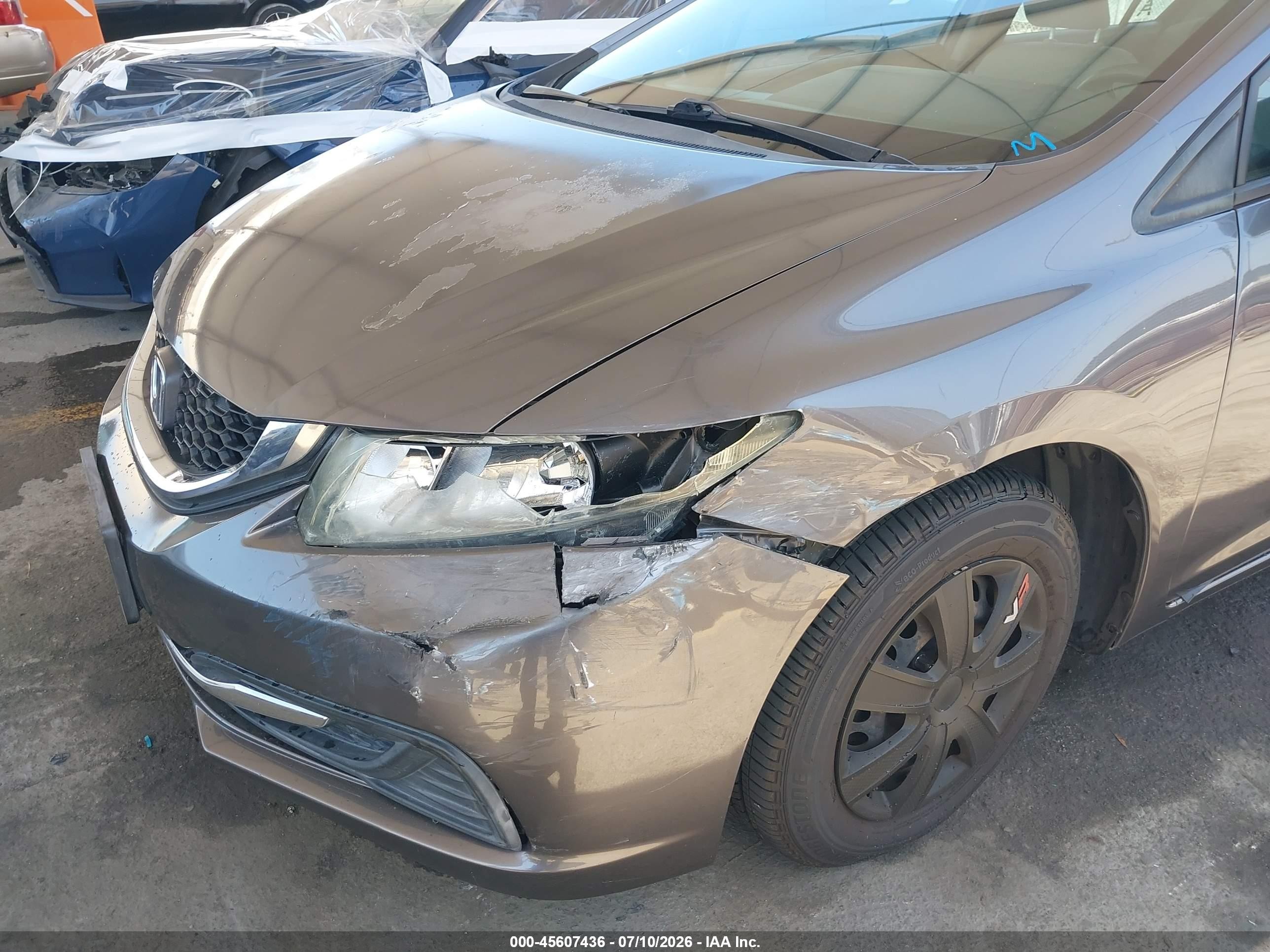 2015 Honda Civic Lx Gray vin: 2HGFB2F55FH546866