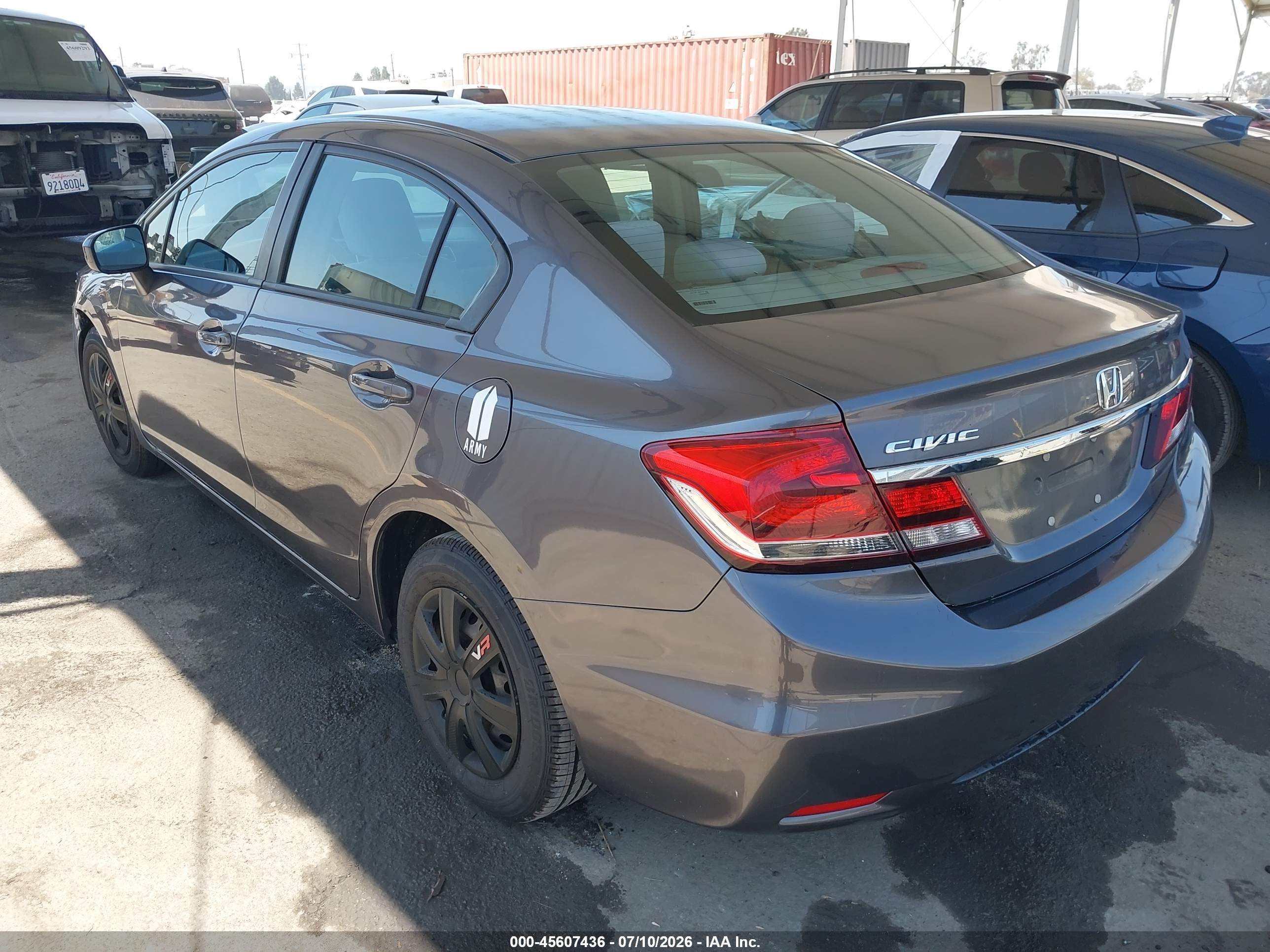 2015 Honda Civic Lx Gray vin: 2HGFB2F55FH546866