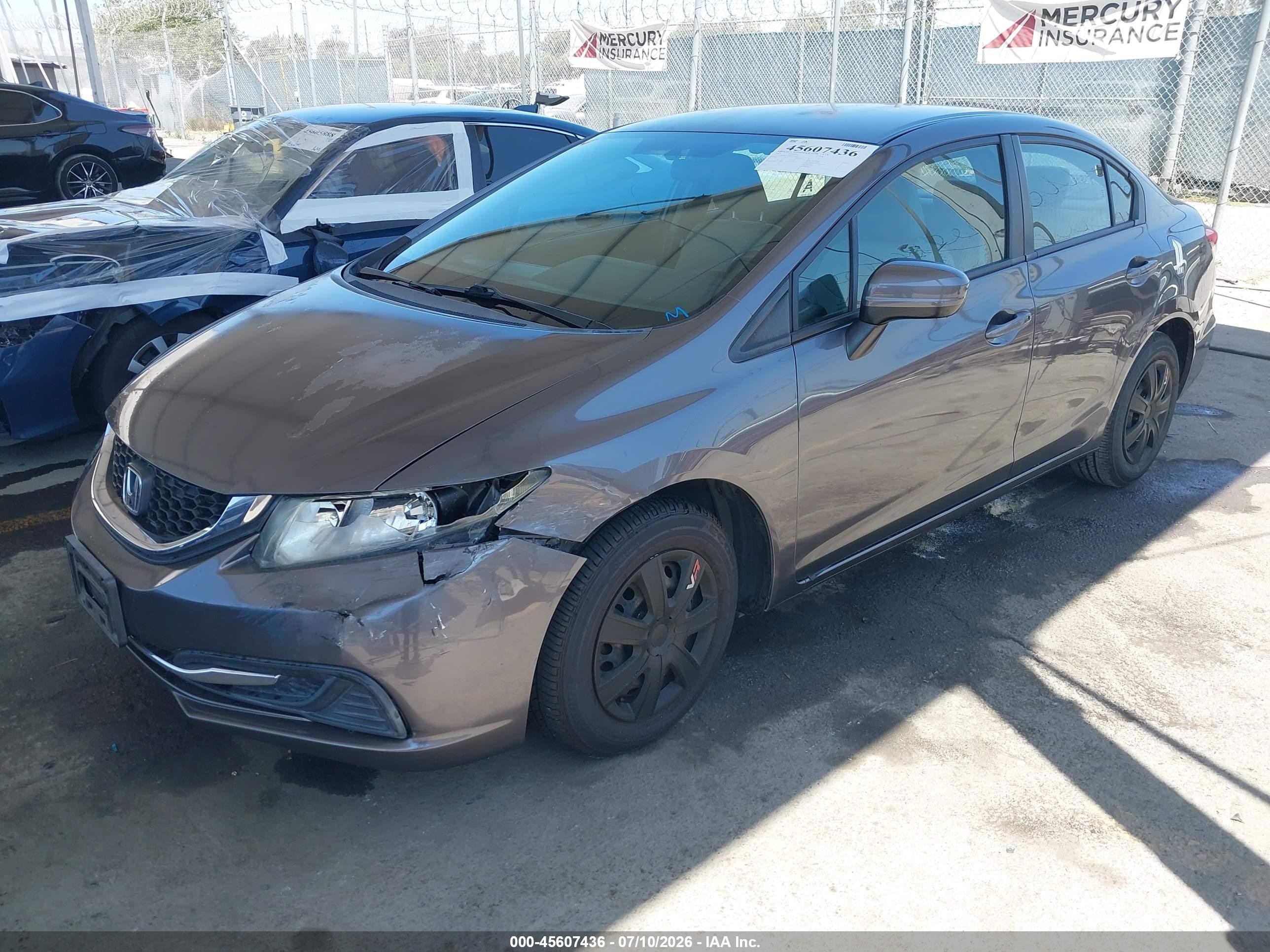 2015 Honda Civic Lx Gray vin: 2HGFB2F55FH546866
