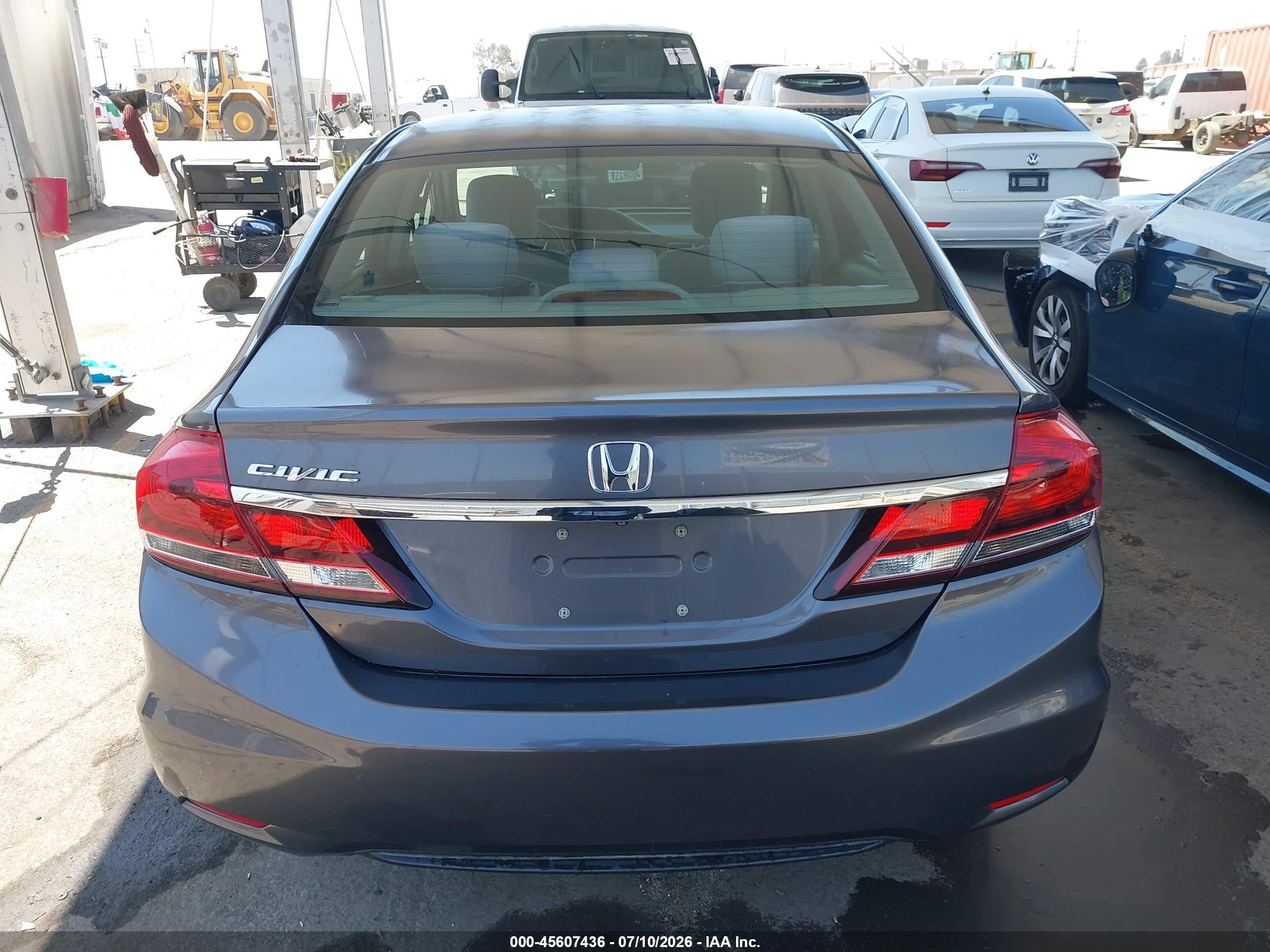 2015 Honda Civic Lx Gray vin: 2HGFB2F55FH546866