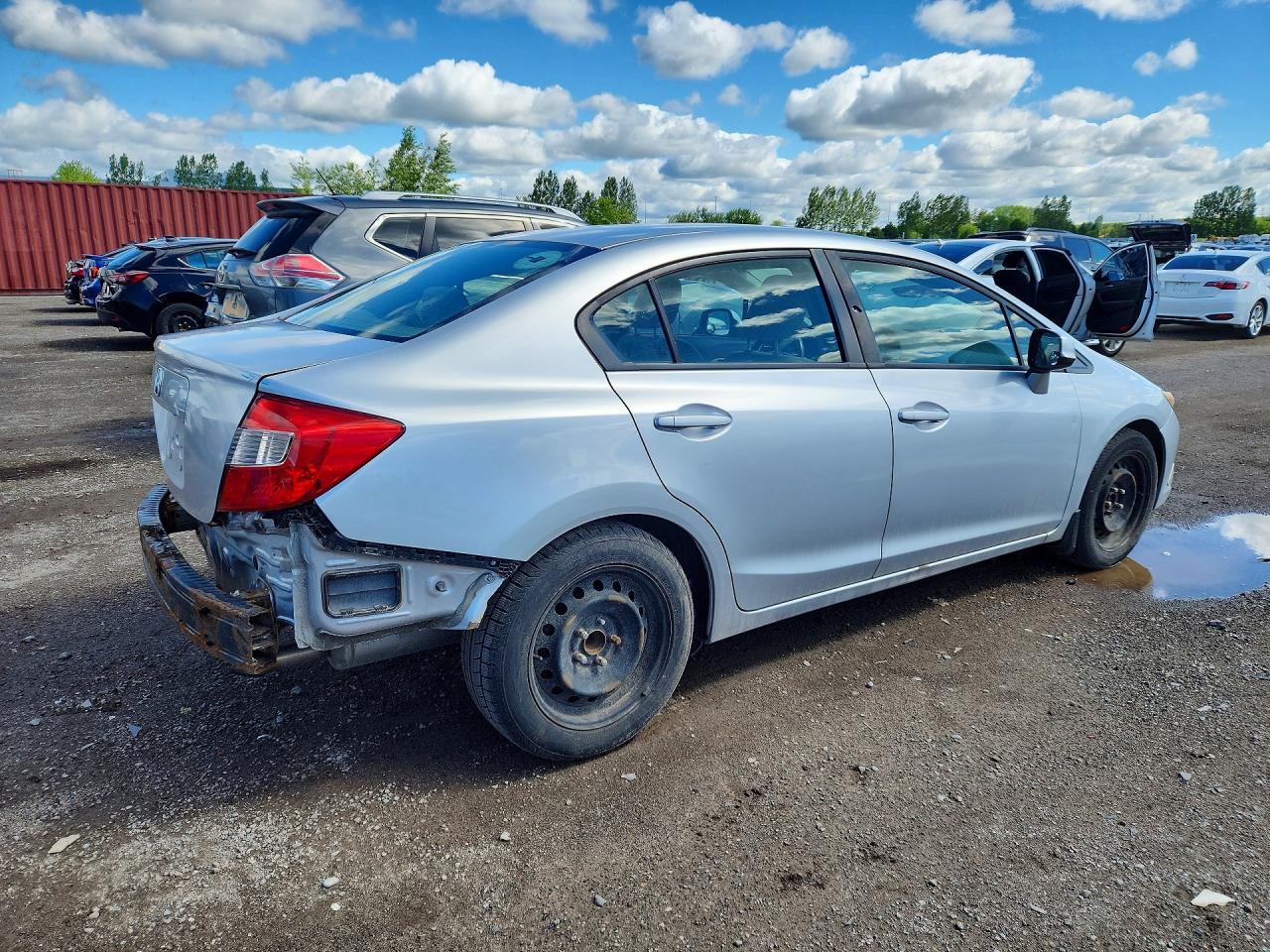 2012 Honda Civic Lx Silver vin: 2HGFB2F56CH011752