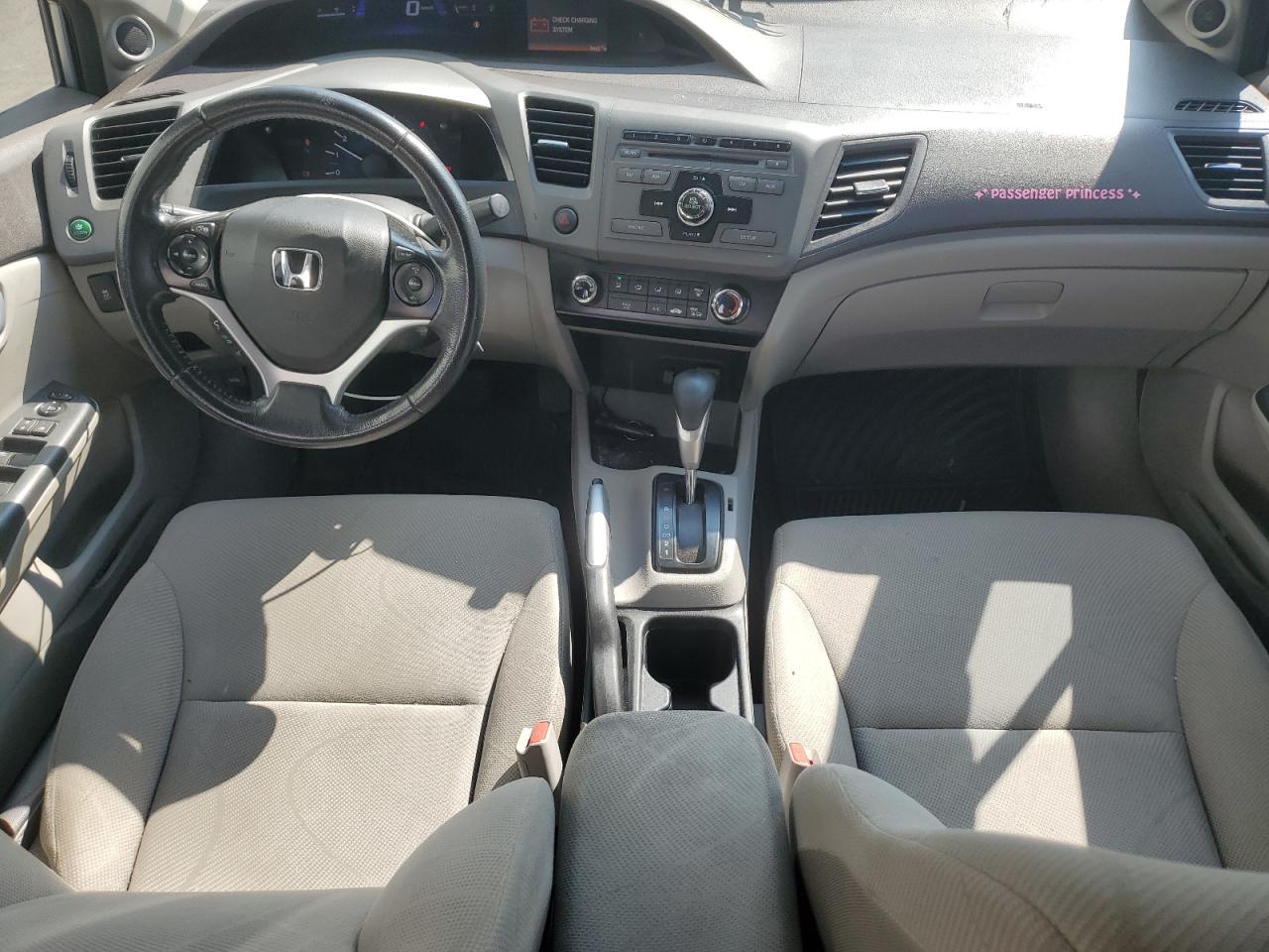 2012 Honda Civic Lx Gray vin: 2HGFB2F56CH103234